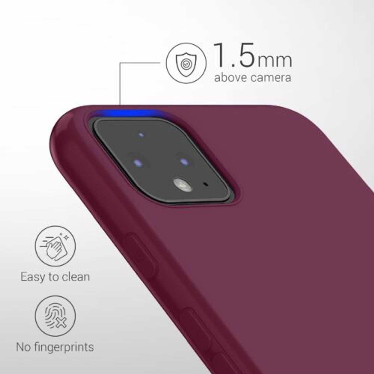 Husa pentru Google Pixel 4, Silicon, Violet, 50326.187, Kwmobile fotografia produsului View 4 L