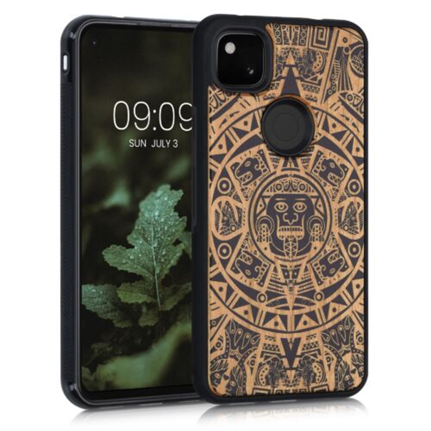 Husa pentru Google Pixel 4a, Lemn, Maro, 53122.09, Kwmobile fotografia produsului