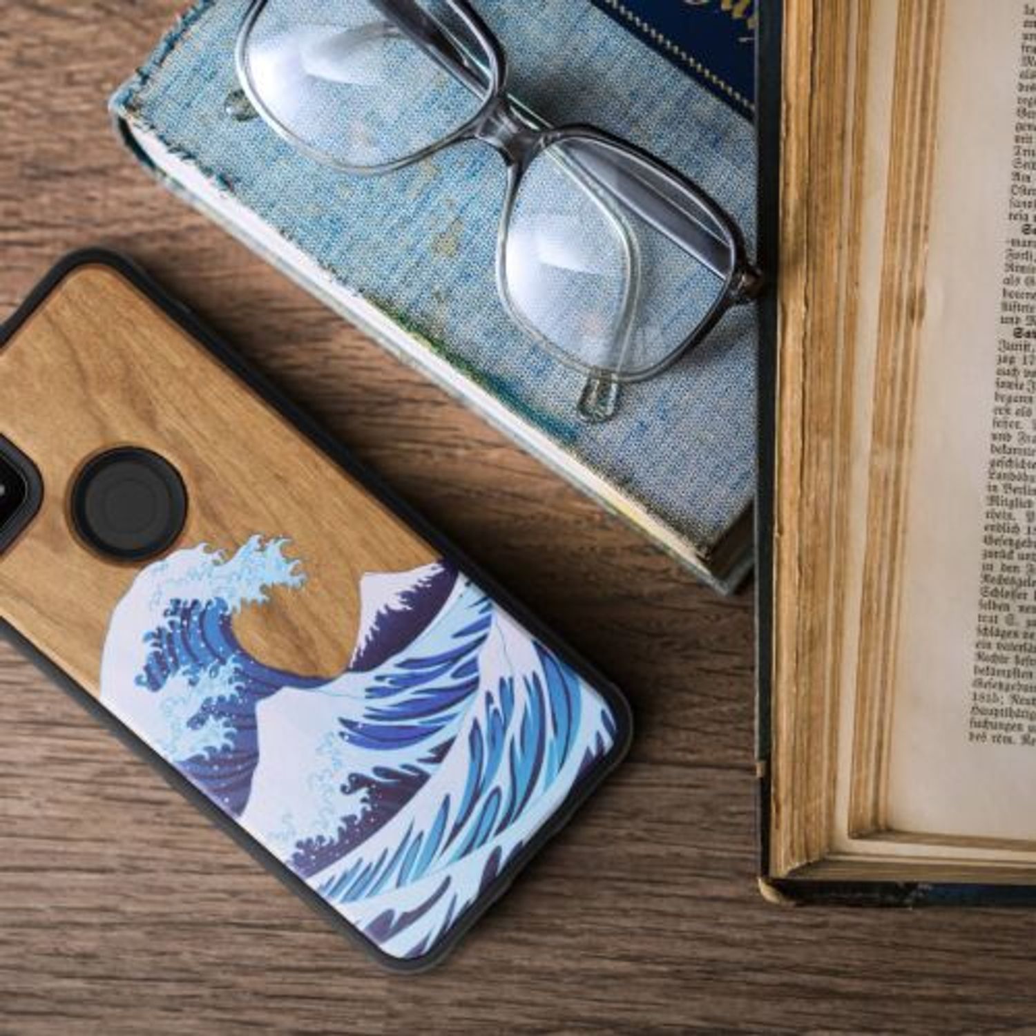 Husa pentru Google Pixel 4a, Lemn, Multicolor, 53122.10, Kwmobile fotografia produsului View 4 L