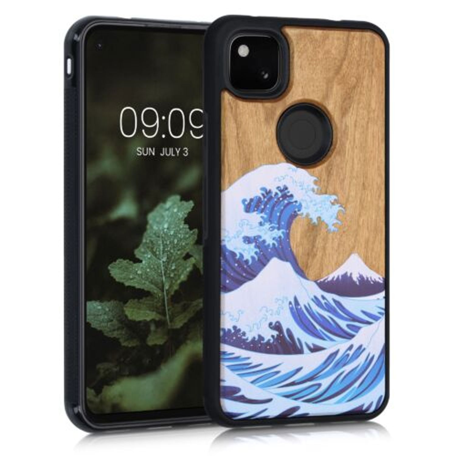 Husa pentru Google Pixel 4a, Lemn, Multicolor, 53122.10, Kwmobile fotografia produsului