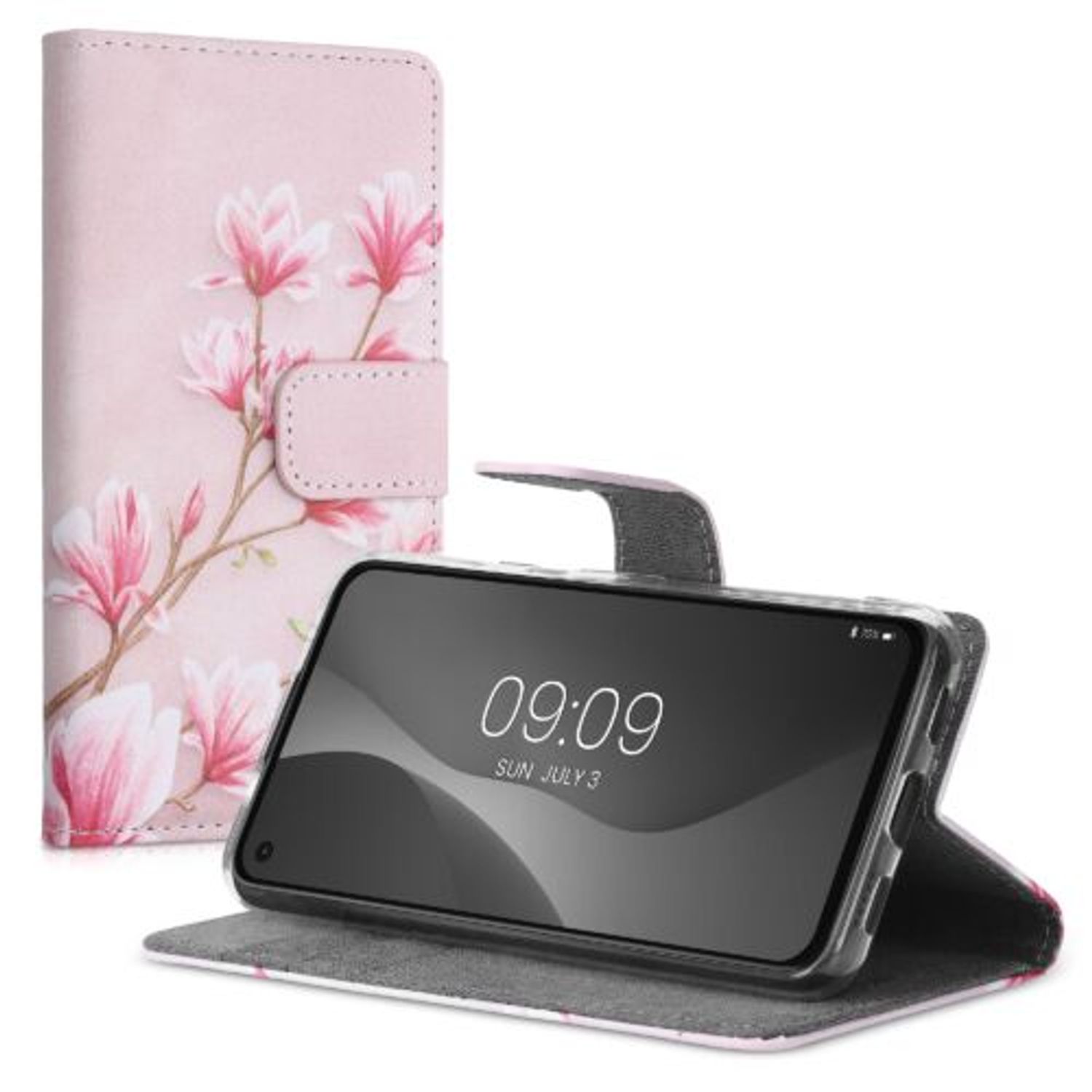 Husa pentru Google Pixel 4a, Piele ecologica, Roz, 52958.08, Kwmobile fotografia produsului View 2 L