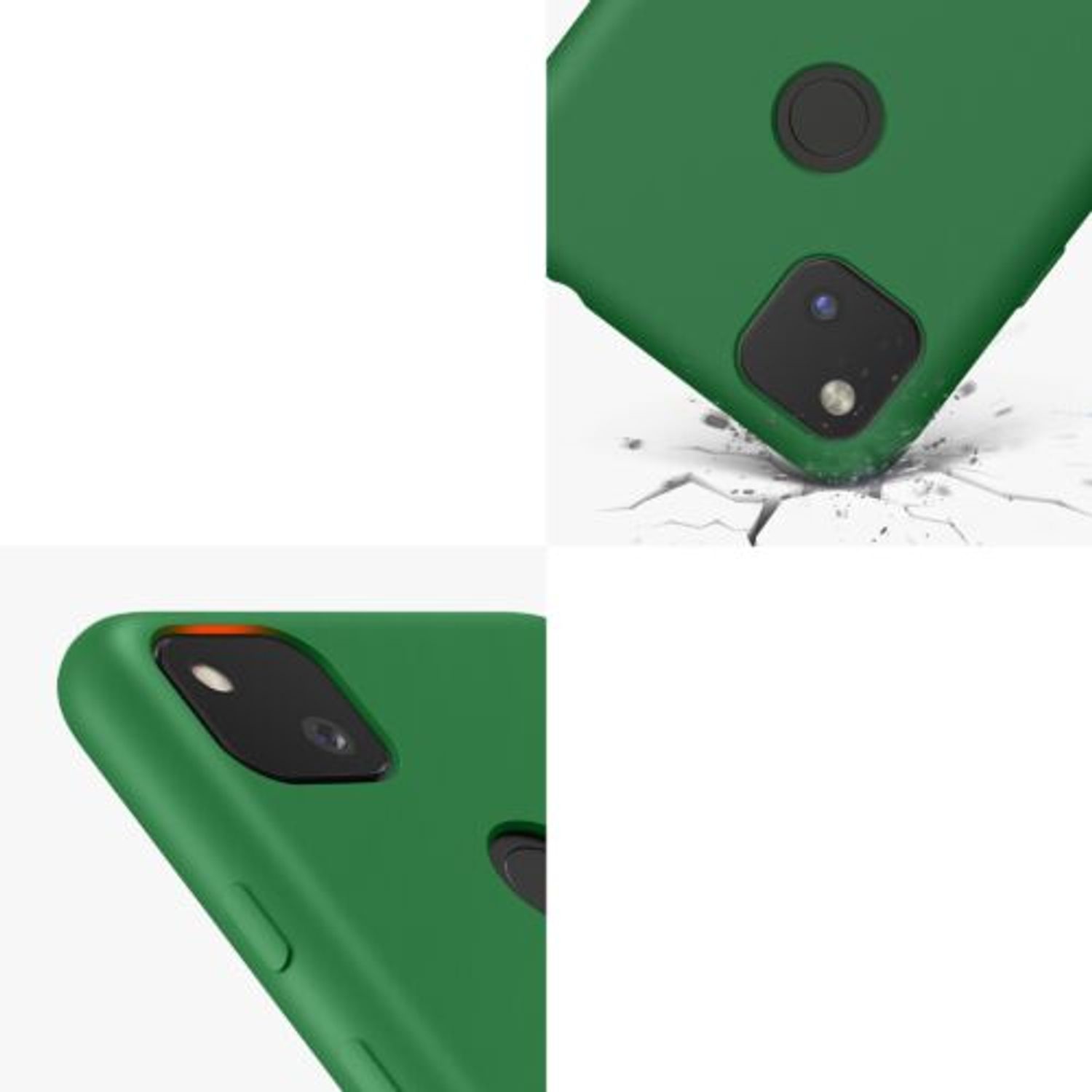 Husa pentru Google Pixel 4a, Silicon, Verde, 52549.227, Kwmobile fotografia produsului View 8 L