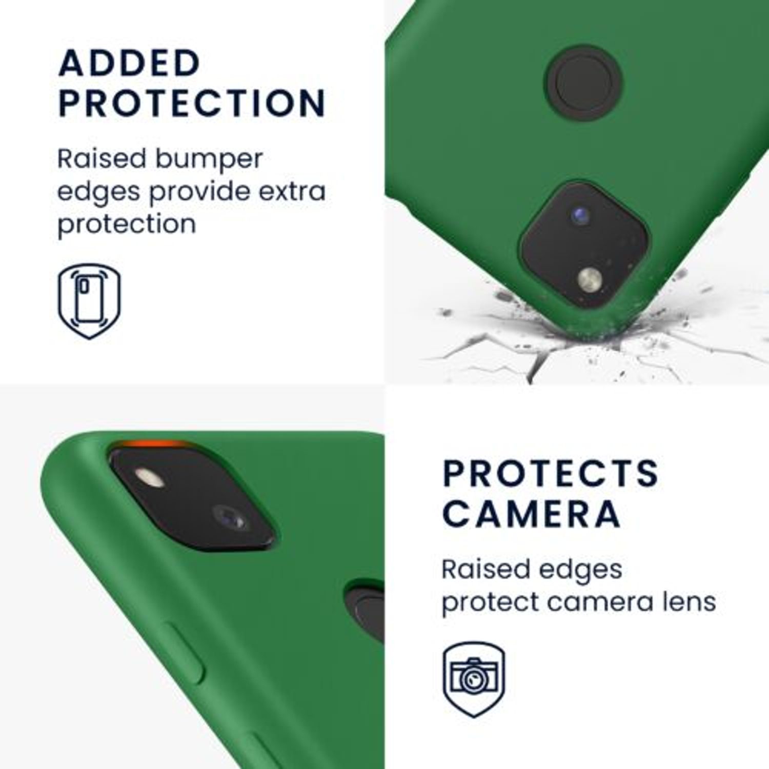 Husa pentru Google Pixel 4a, Silicon, Verde, 52549.227, Kwmobile fotografia produsului View 4 L