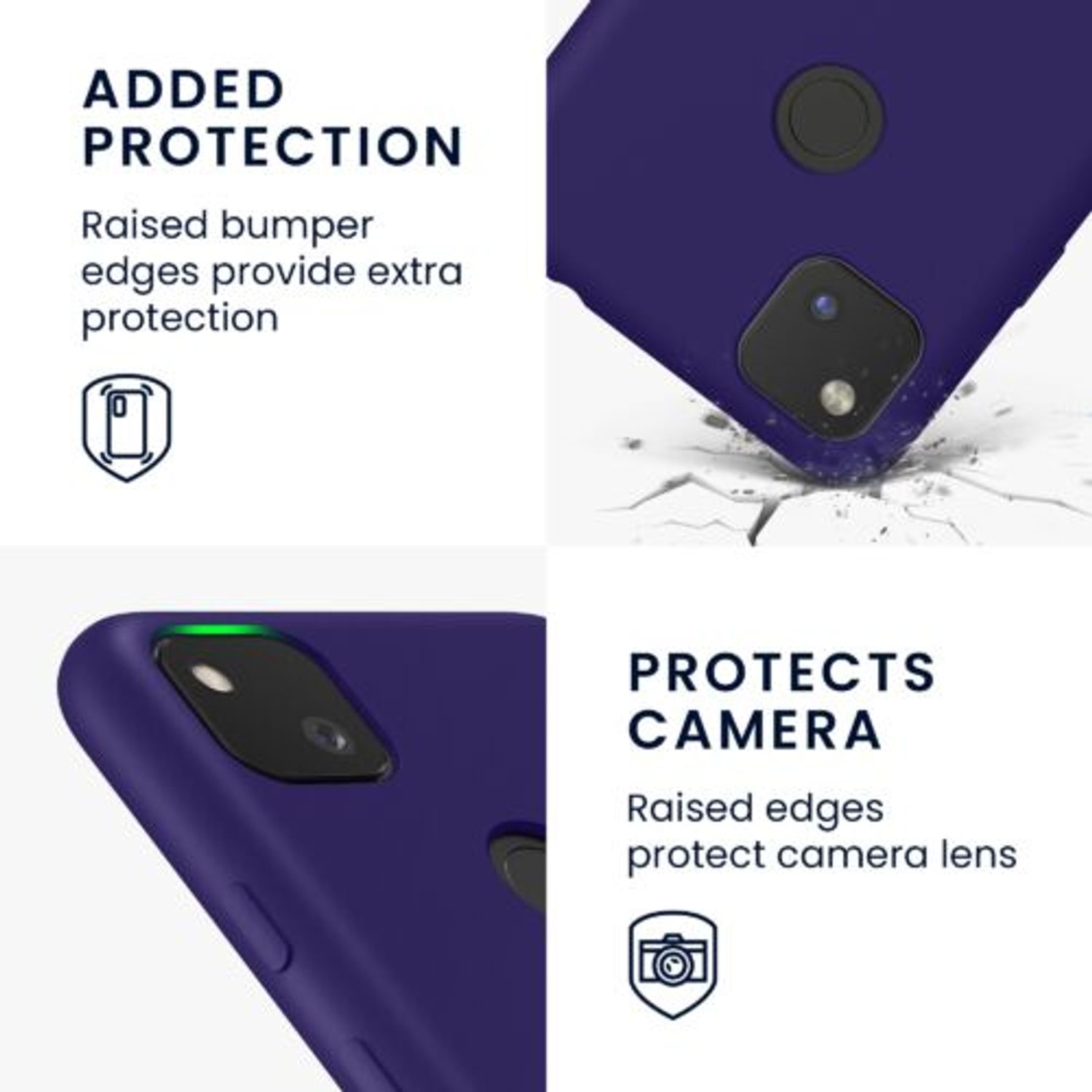 Husa pentru Google Pixel 4a, Silicon, Albastru, 52549.226, Kwmobile fotografia produsului View 4 L