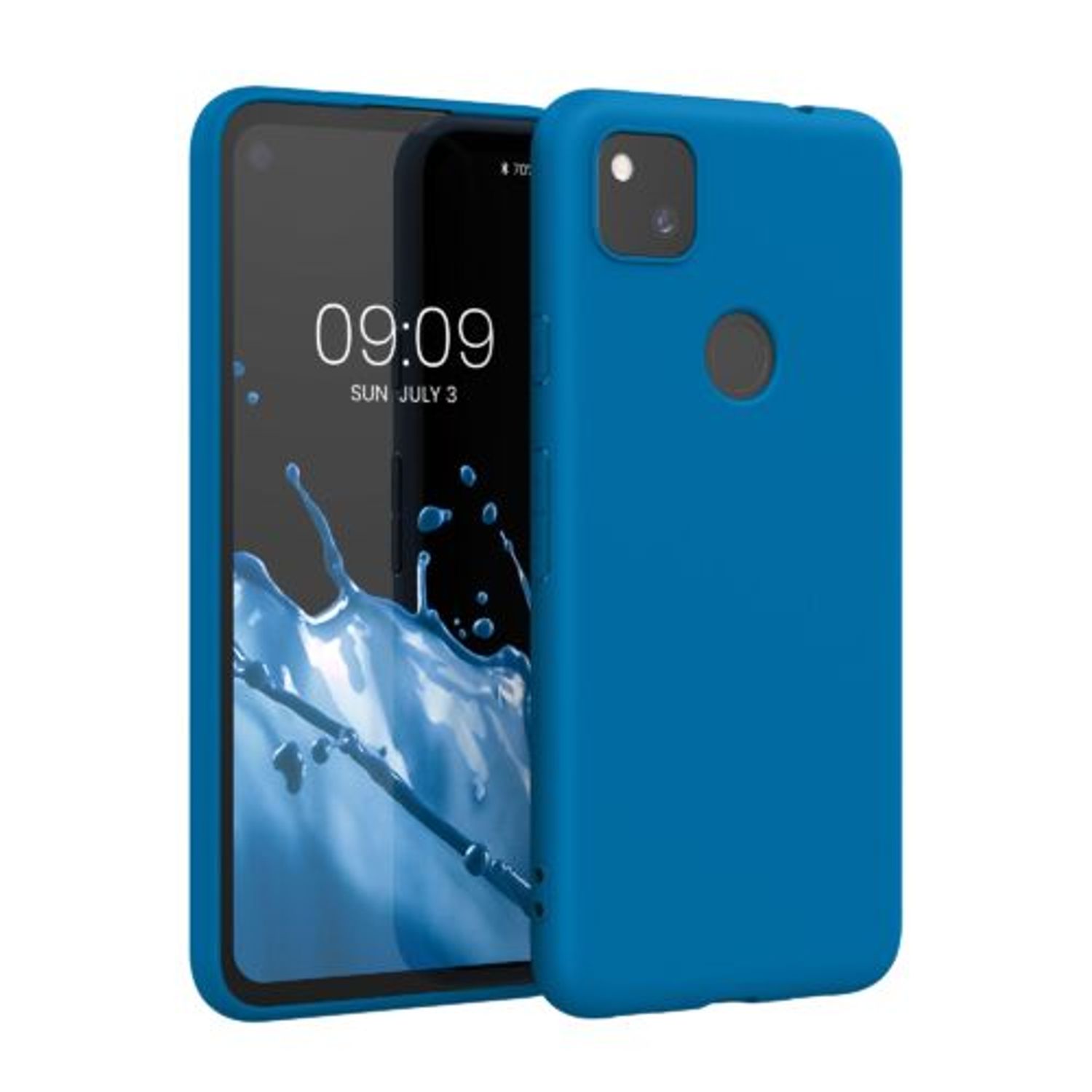 Husa pentru Google Pixel 4a, Silicon, Albastru, 52357.228, Kwmobile fotografia produsului