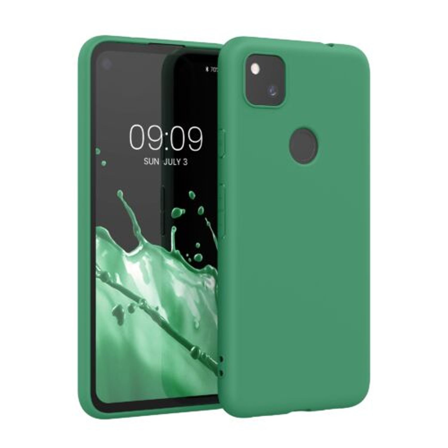 Husa pentru Google Pixel 4a, Silicon, Verde, 52357.227, Kwmobile fotografia produsului