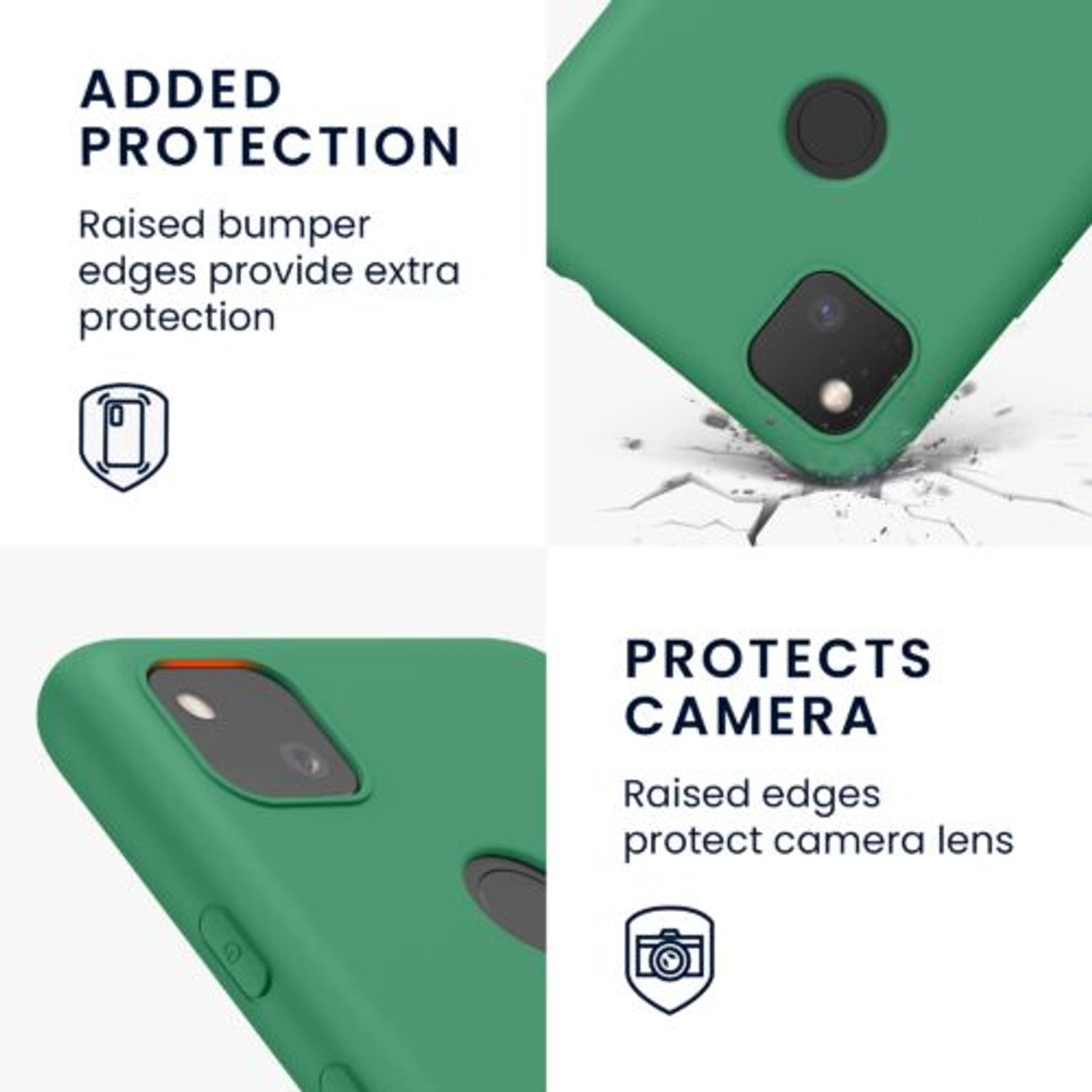 Husa pentru Google Pixel 4a, Silicon, Verde, 52357.227, Kwmobile fotografia produsului View 6 L