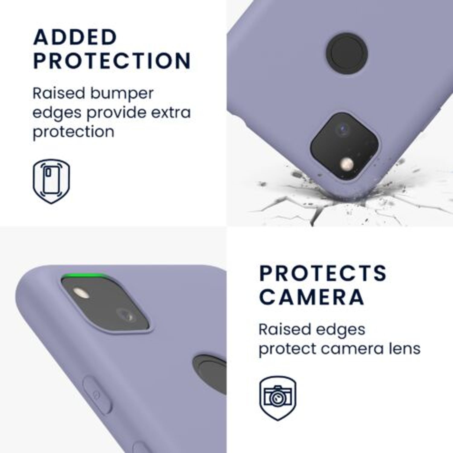 Husa pentru Google Pixel 4a, Silicon, Mov, 52357.130, Kwmobile fotografia produsului View 4 L