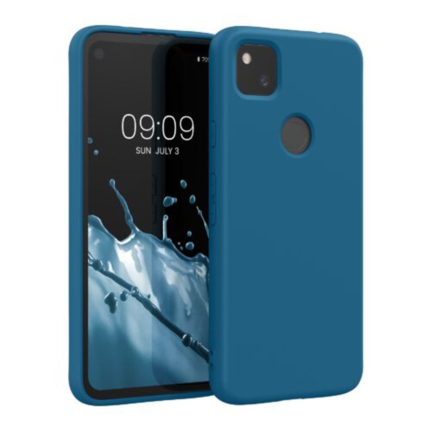 Husa pentru Google Pixel 4a, Silicon, Albastru, 52622.224, Kwmobile fotografia produsului