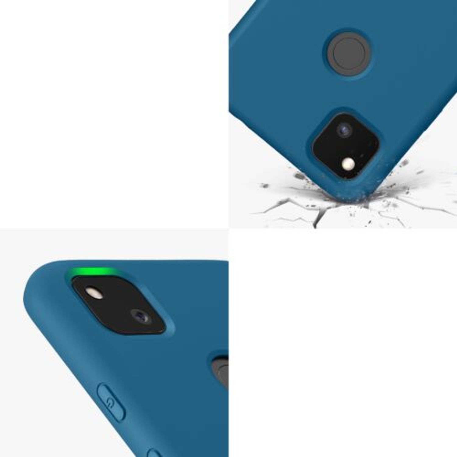 Husa pentru Google Pixel 4a, Silicon, Albastru, 52622.224, Kwmobile fotografia produsului View 8 L