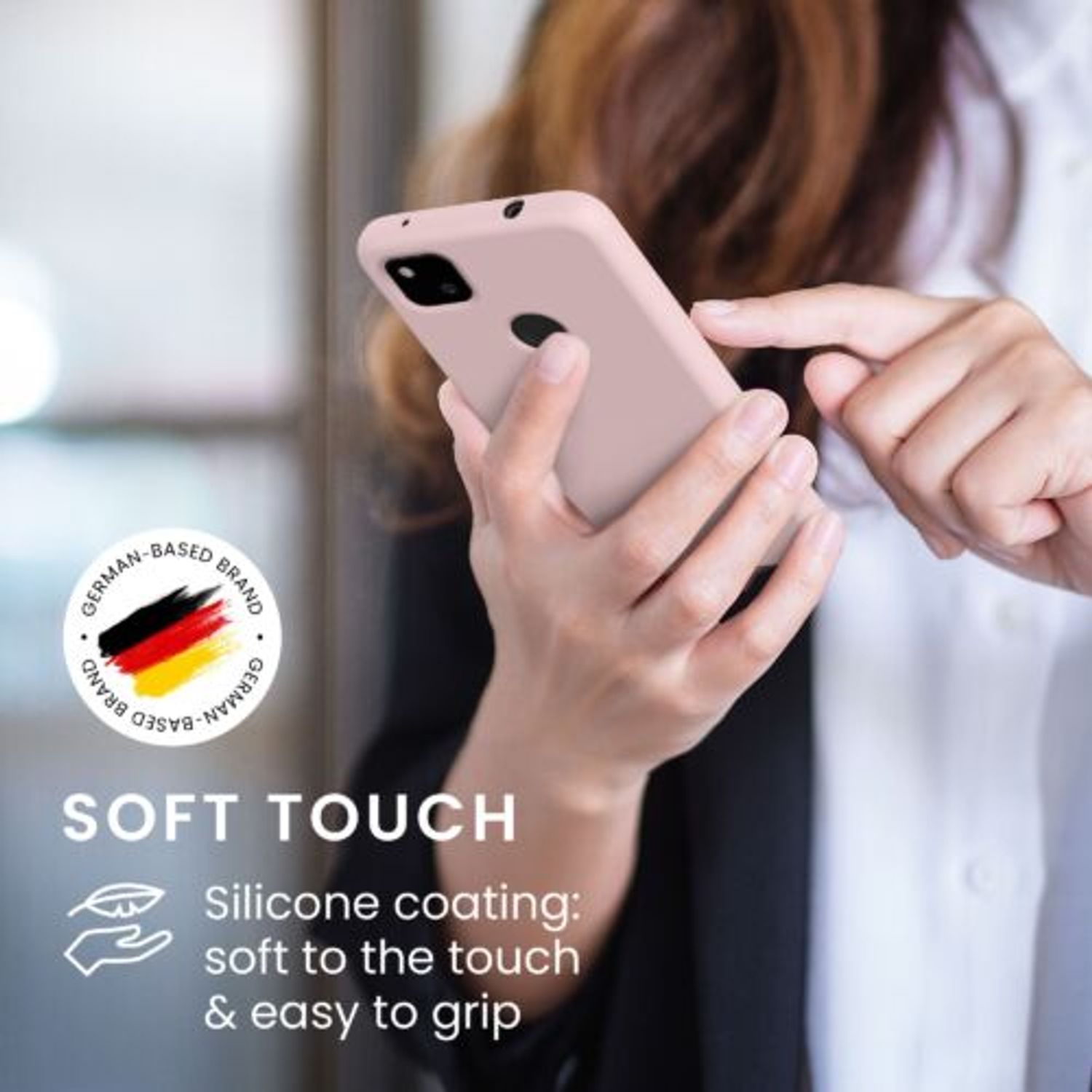 Husa pentru Google Pixel 4a, Silicon, Roz, 52622.225, Kwmobile fotografia produsului View 5 L