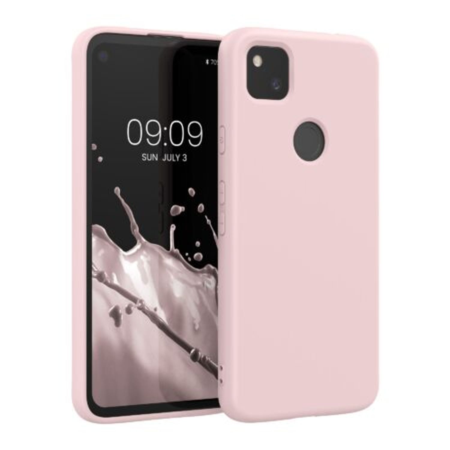 Husa pentru Google Pixel 4a, Silicon, Roz, 52622.225, Kwmobile fotografia produsului