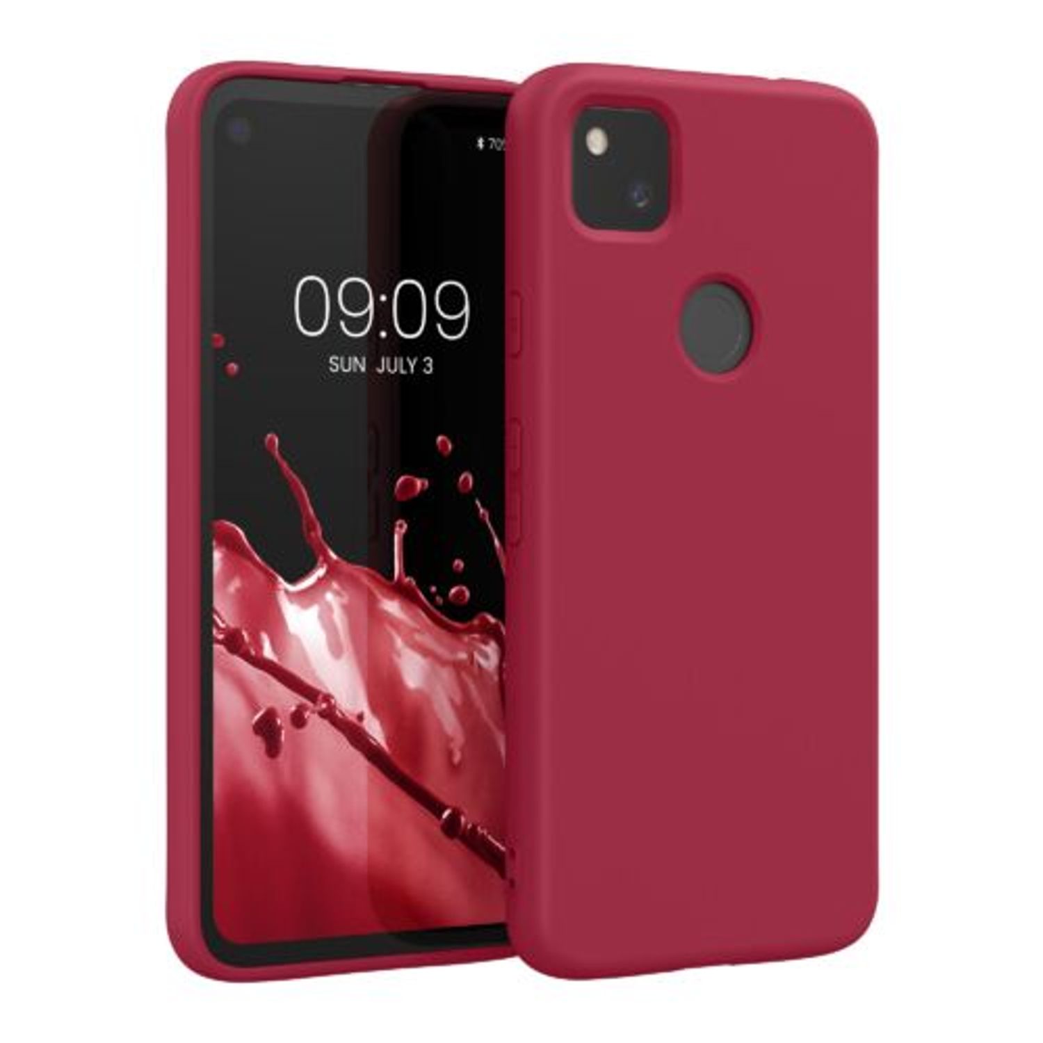 Husa pentru Google Pixel 4a, Silicon, Rosu, 52622.229, Kwmobile fotografia produsului
