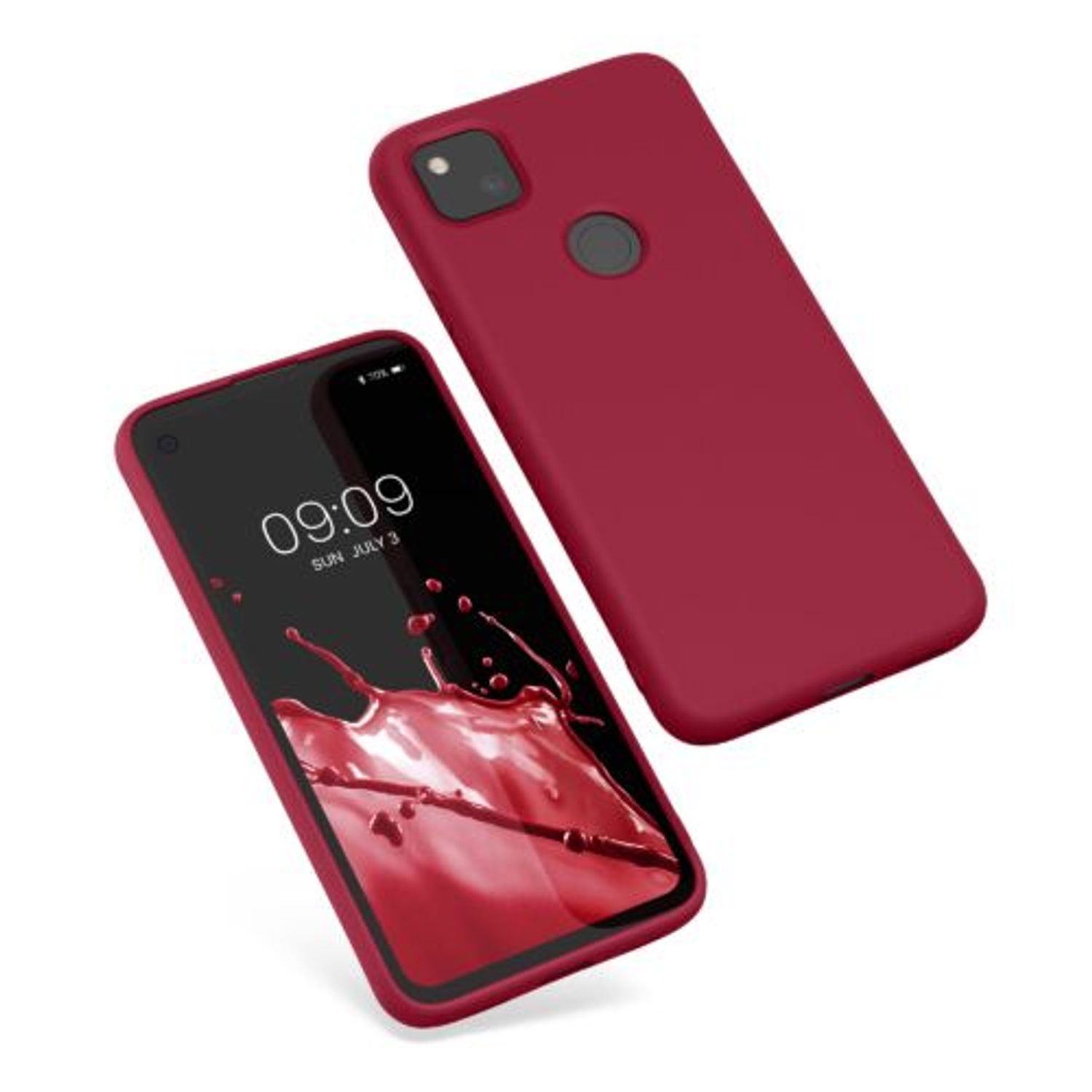 Husa pentru Google Pixel 4a, Silicon, Rosu, 52622.229, Kwmobile fotografia produsului View 2 L