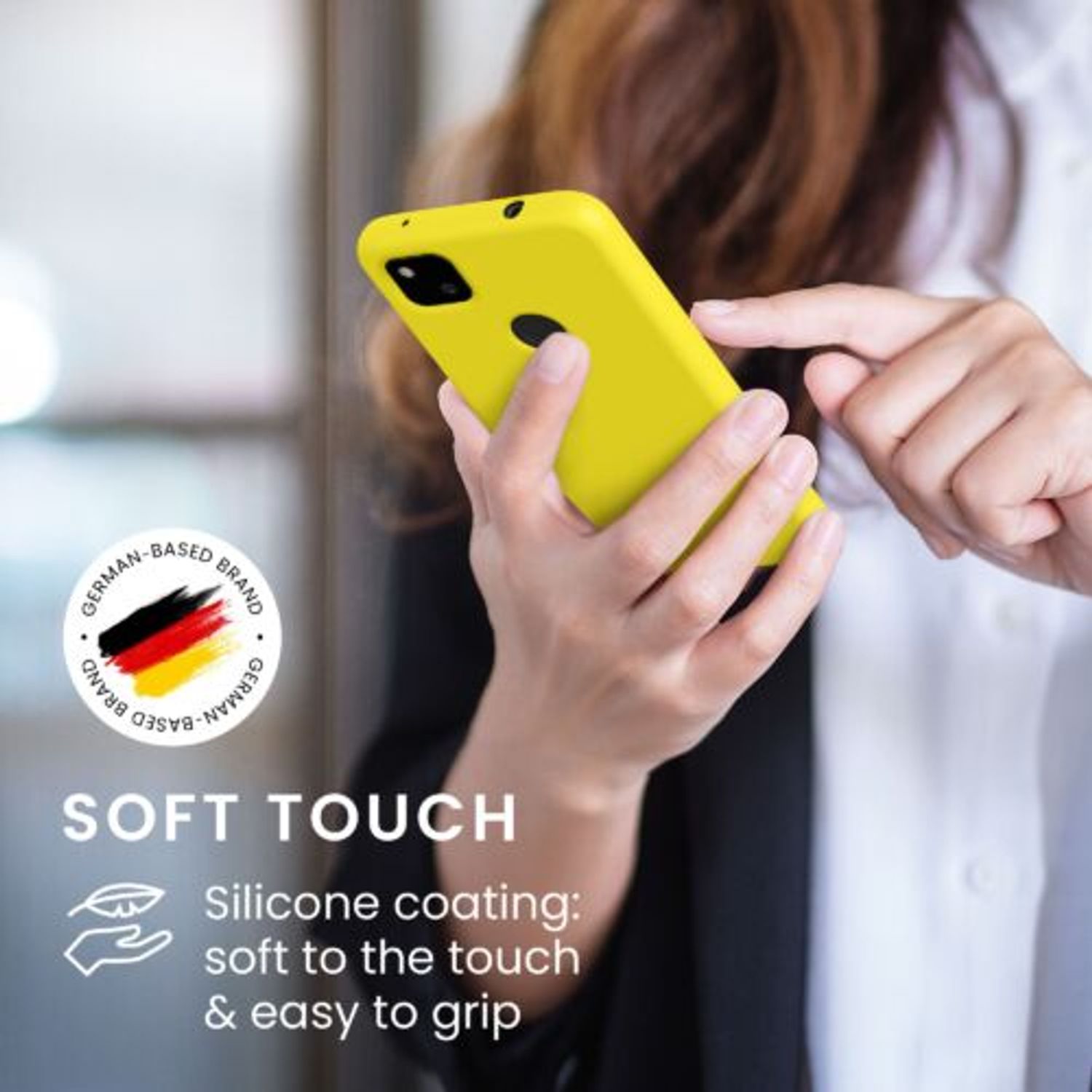 Husa pentru Google Pixel 4a, Silicon, Galben, 52622.165, Kwmobile fotografia produsului View 5 L