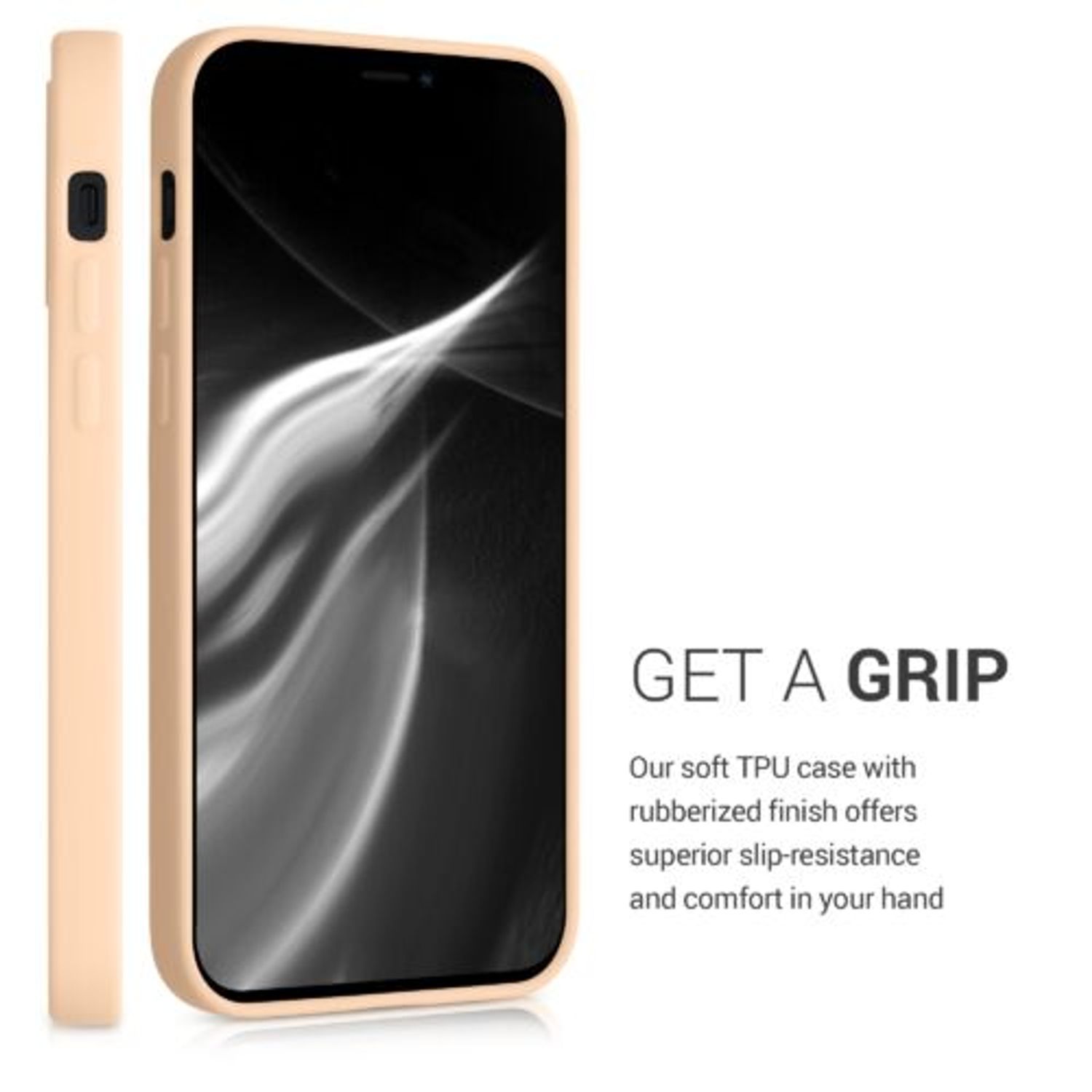 Husa pentru iPhone 12/iPhone 12 Pro, Silicon, Crem, 54513.154 fotografia produsului View 5 L