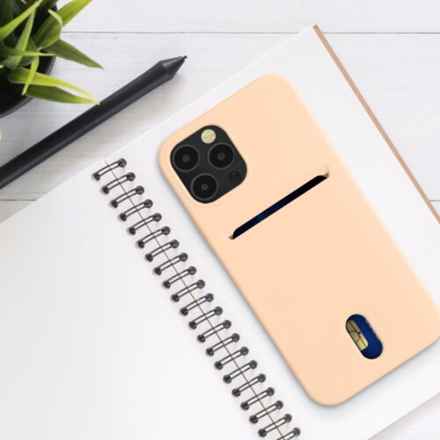 Husa pentru iPhone 12/iPhone 12 Pro, Silicon, Crem, 54513.154 fotografia produsului View 3 L
