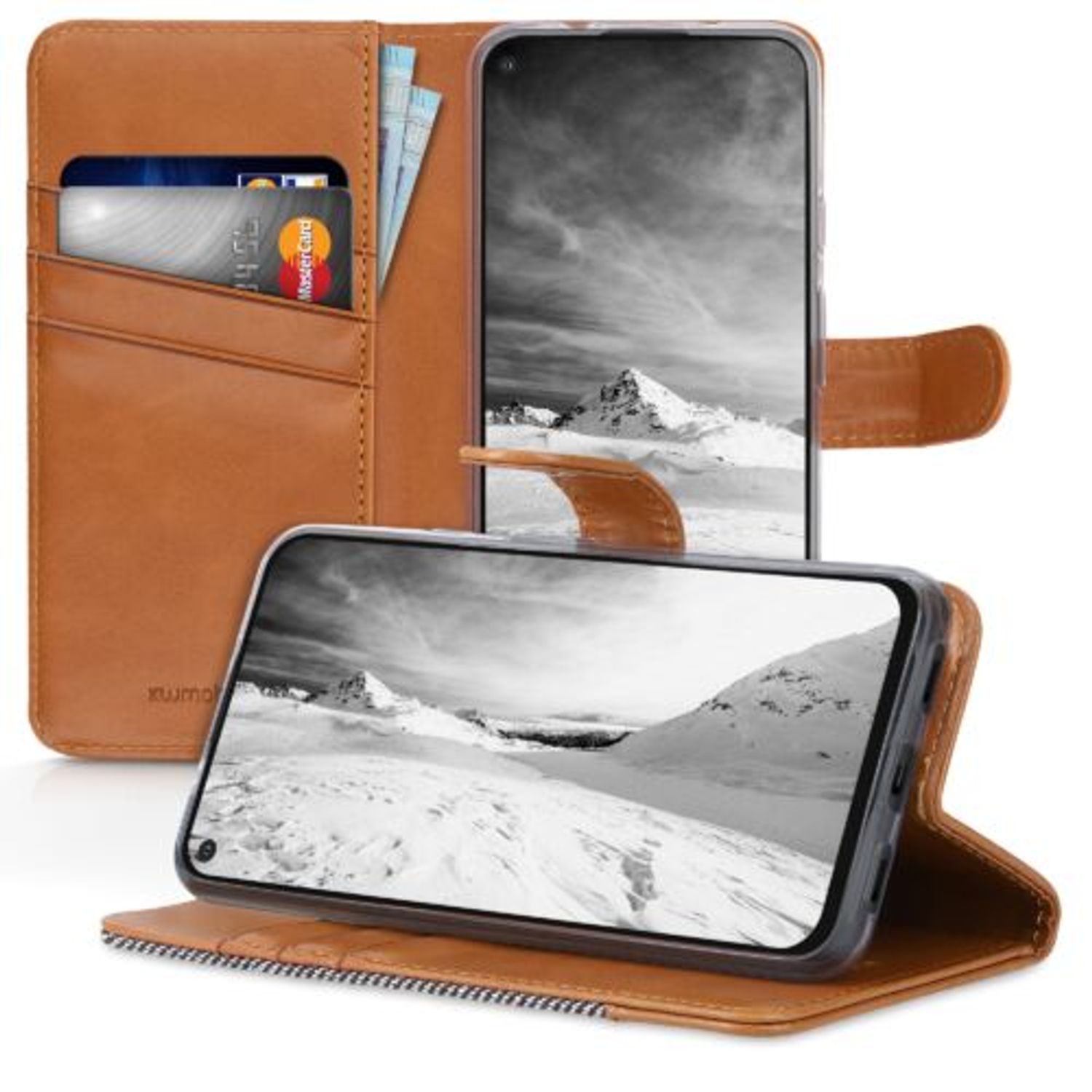 Husa pentru Google Pixel 5a, Textil, Gri, 55987.25, Kwmobile fotografia produsului View 5 L