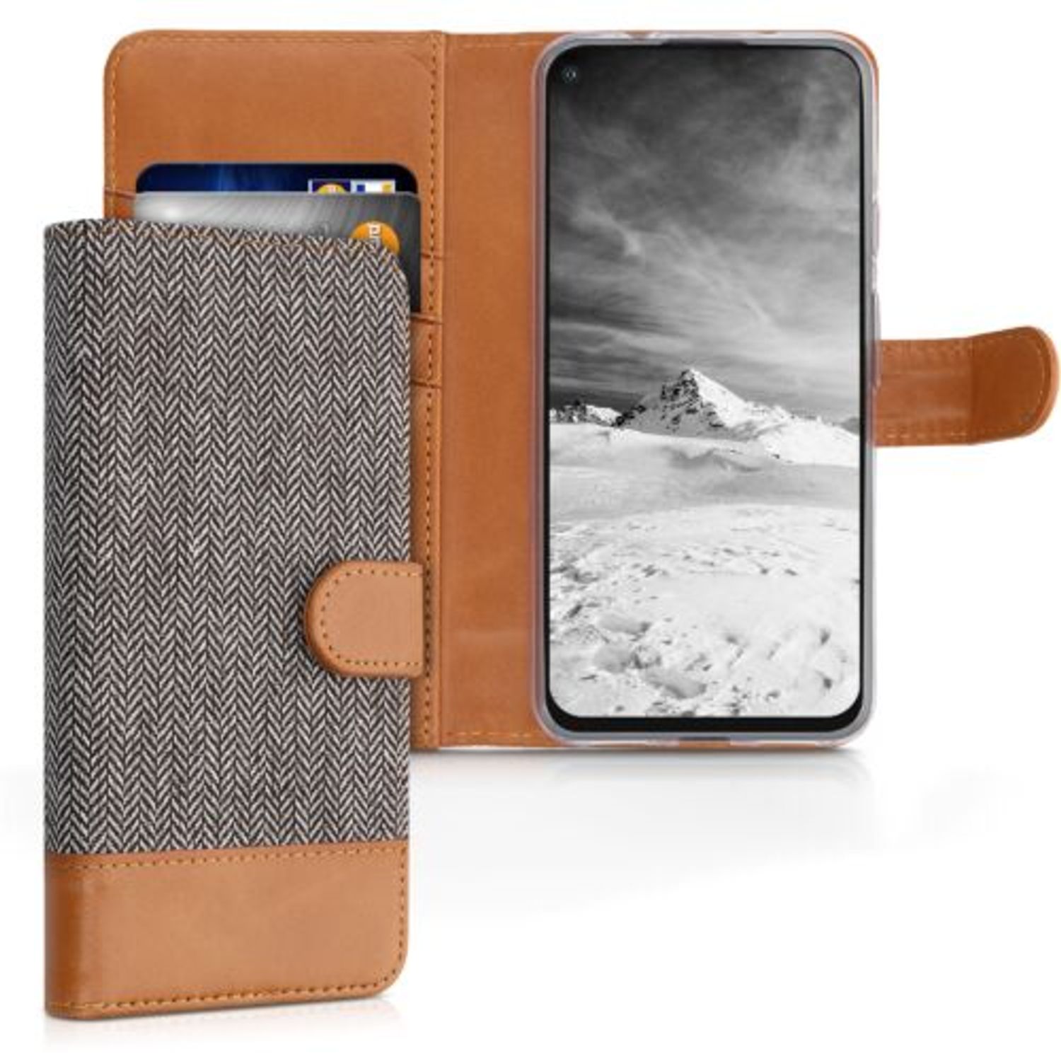Husa pentru Google Pixel 5a, Textil, Gri, 55987.25, Kwmobile fotografia produsului