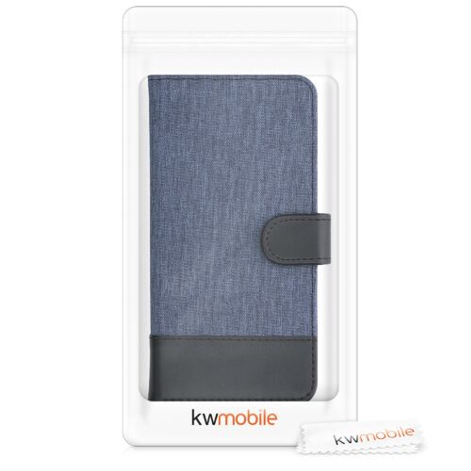 Husa pentru Google Pixel 5a, Textil, Albastru, 55987.17, Kwmobile fotografia produsului View 7 L