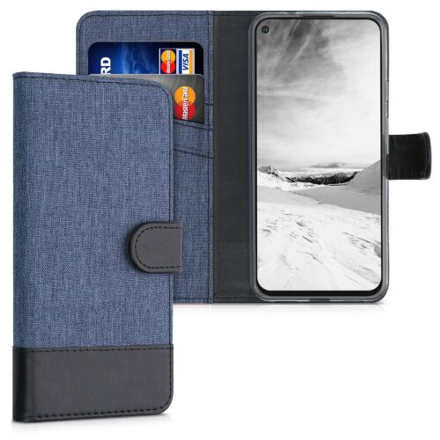 Husa pentru Google Pixel 5a, Textil, Albastru, 55987.17, Kwmobile fotografia produsului