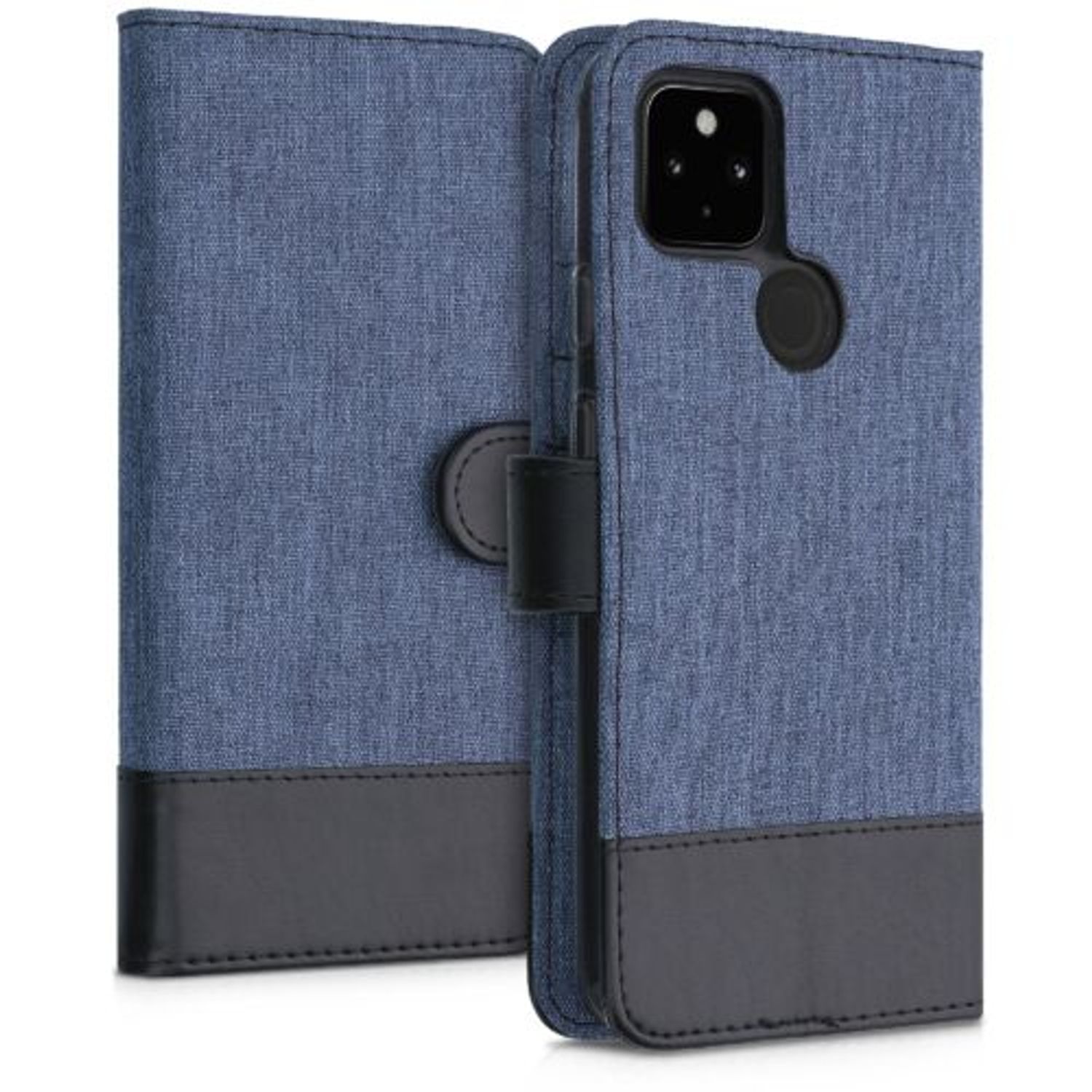 Husa pentru Google Pixel 5a, Textil, Albastru, 55987.17, Kwmobile fotografia produsului View 6 L
