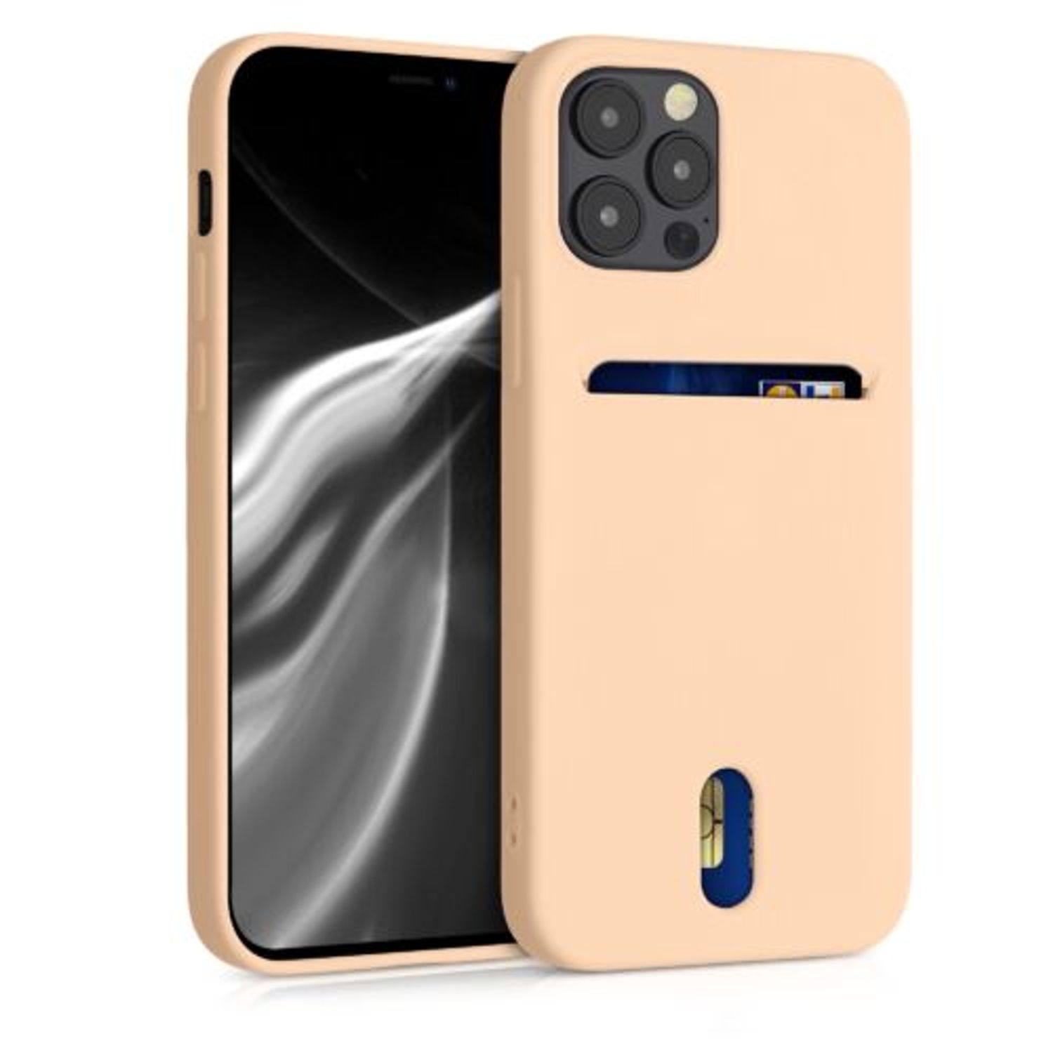 Husa pentru iPhone 12/iPhone 12 Pro, Silicon, Crem, 54513.154 fotografia produsului