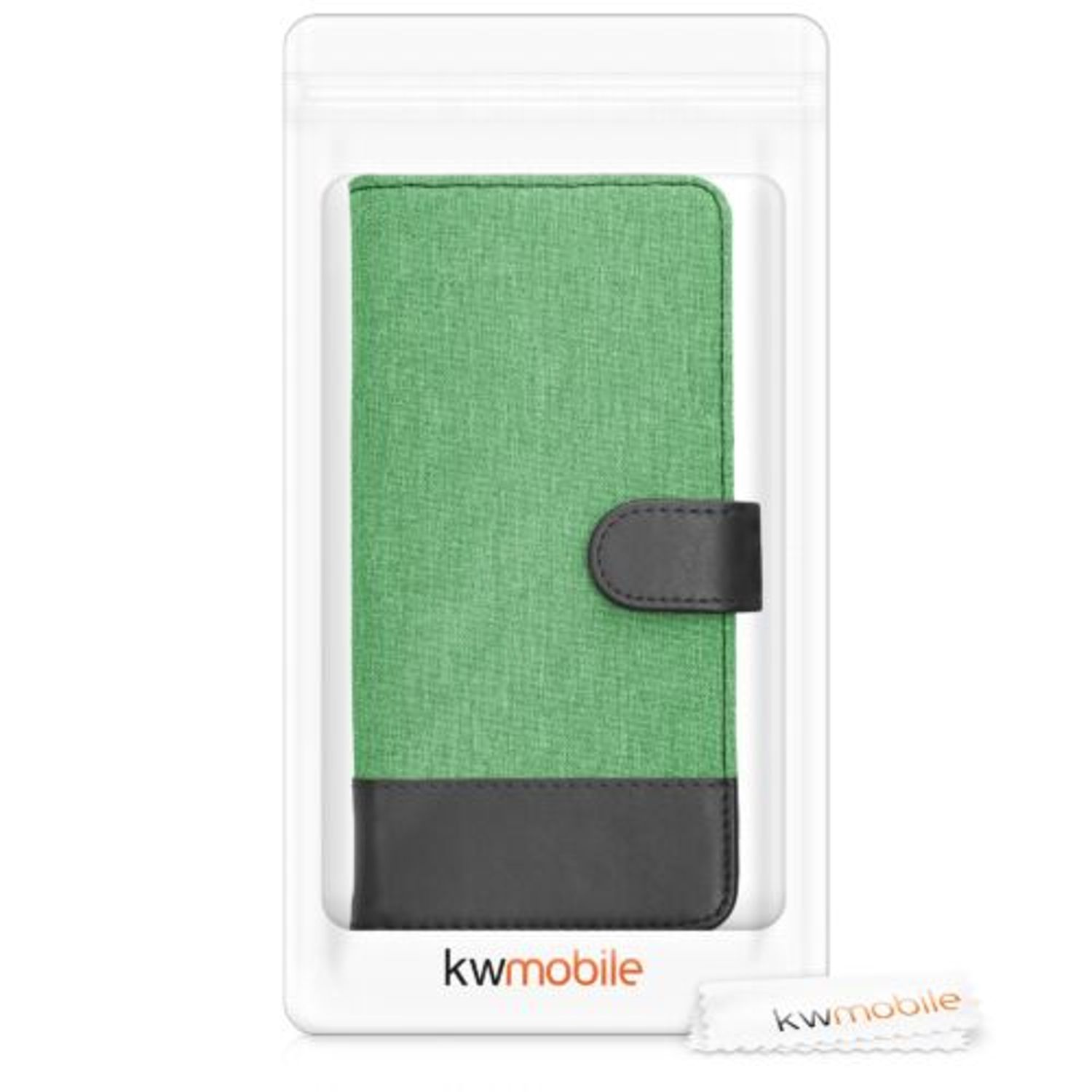 Husa pentru Google Pixel 5a, Textil, Verde, 55987.71, Kwmobile fotografia produsului View 7 L