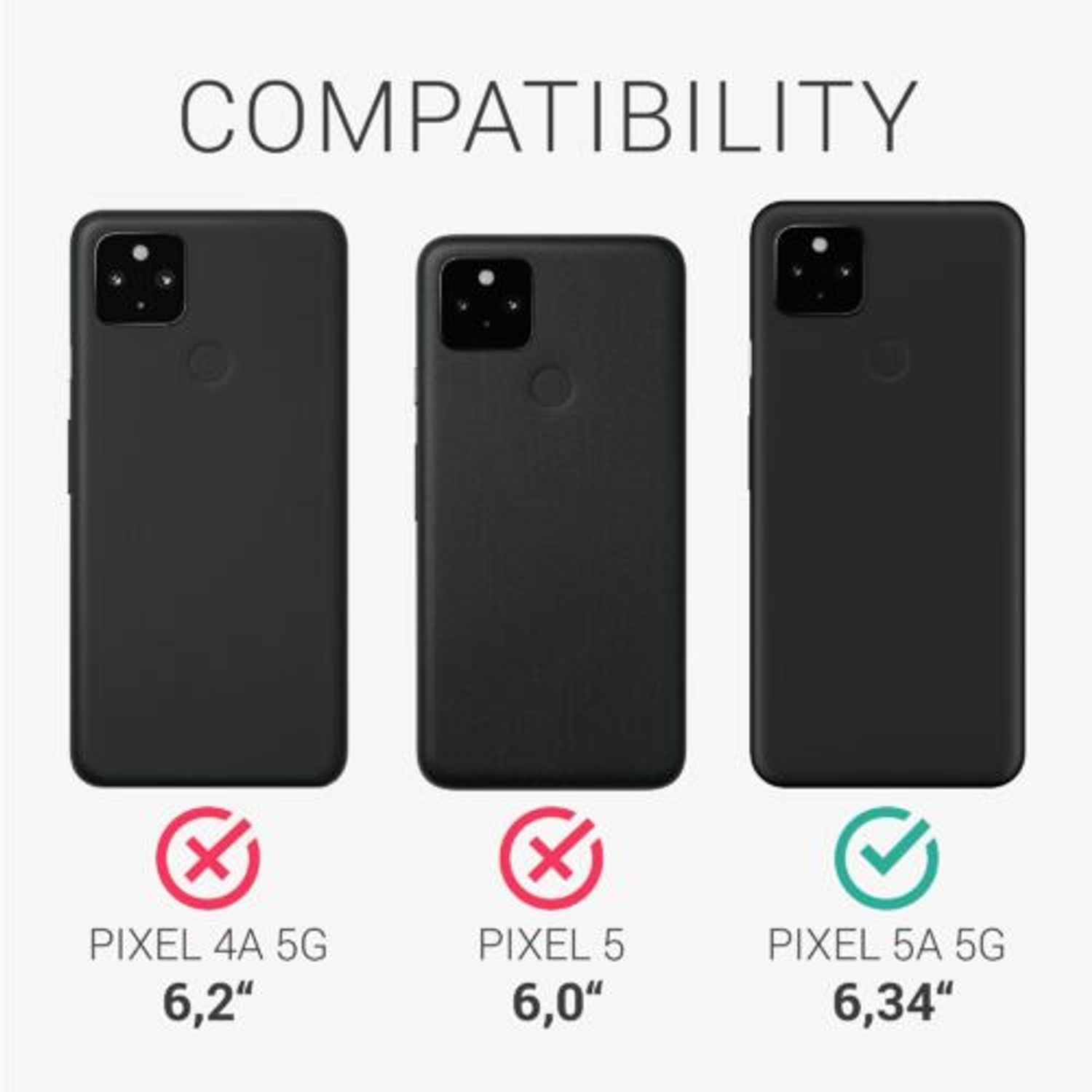 Husa pentru Google Pixel 5a, Textil, Verde, 55987.71, Kwmobile fotografia produsului View 6 L