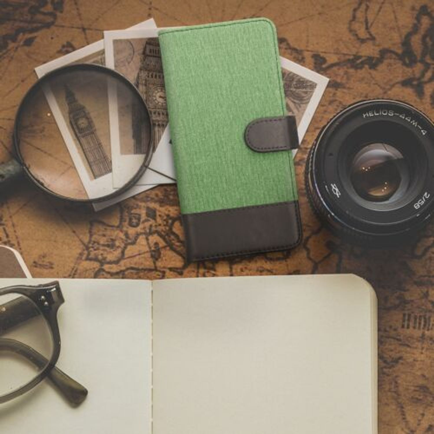 Husa pentru Google Pixel 5a, Textil, Verde, 55987.71, Kwmobile fotografia produsului View 3 L