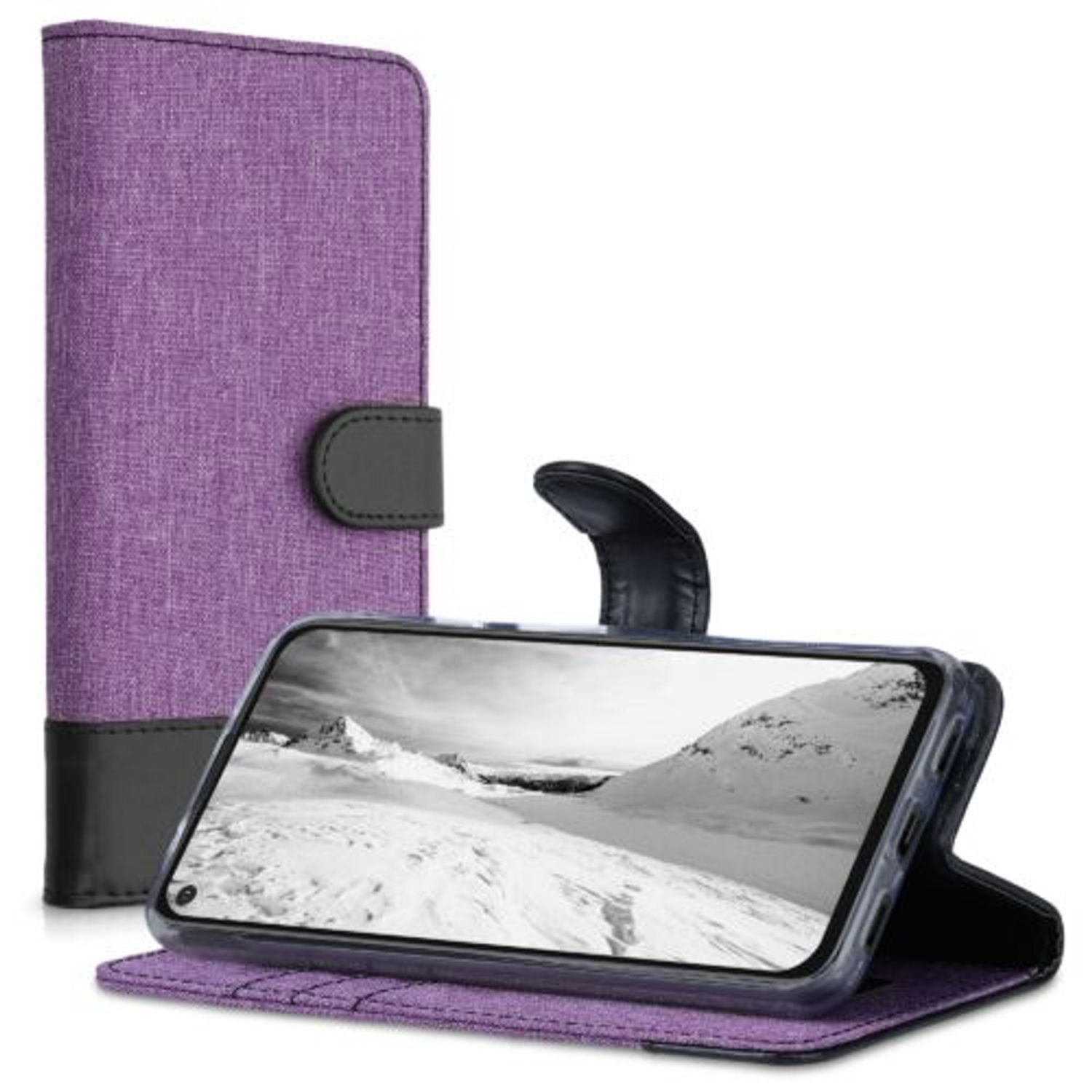Husa pentru Google Pixel 5a, Textil, Mov, 55987.38, Kwmobile fotografia produsului View 2 L