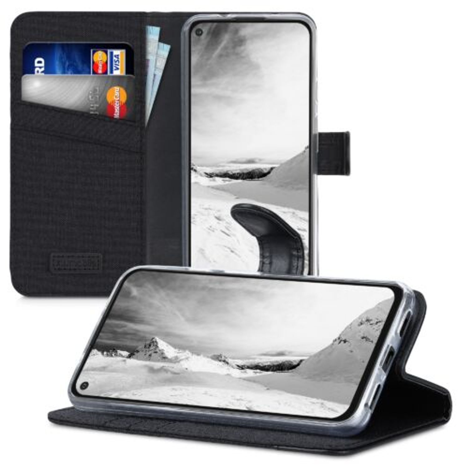 Husa pentru Google Pixel 5a, Textil, Negru, 55987.73, Kwmobile fotografia produsului View 6 L
