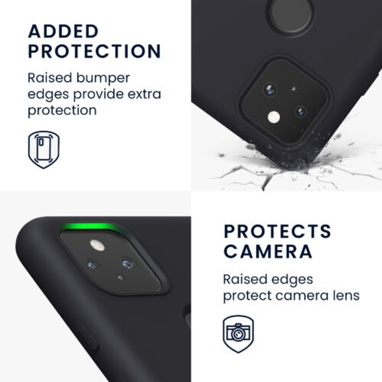 Husa pentru Google Pixel 5a, Silicon, Negru, 55207.01, Kwmobile fotografia produsului View 6 L
