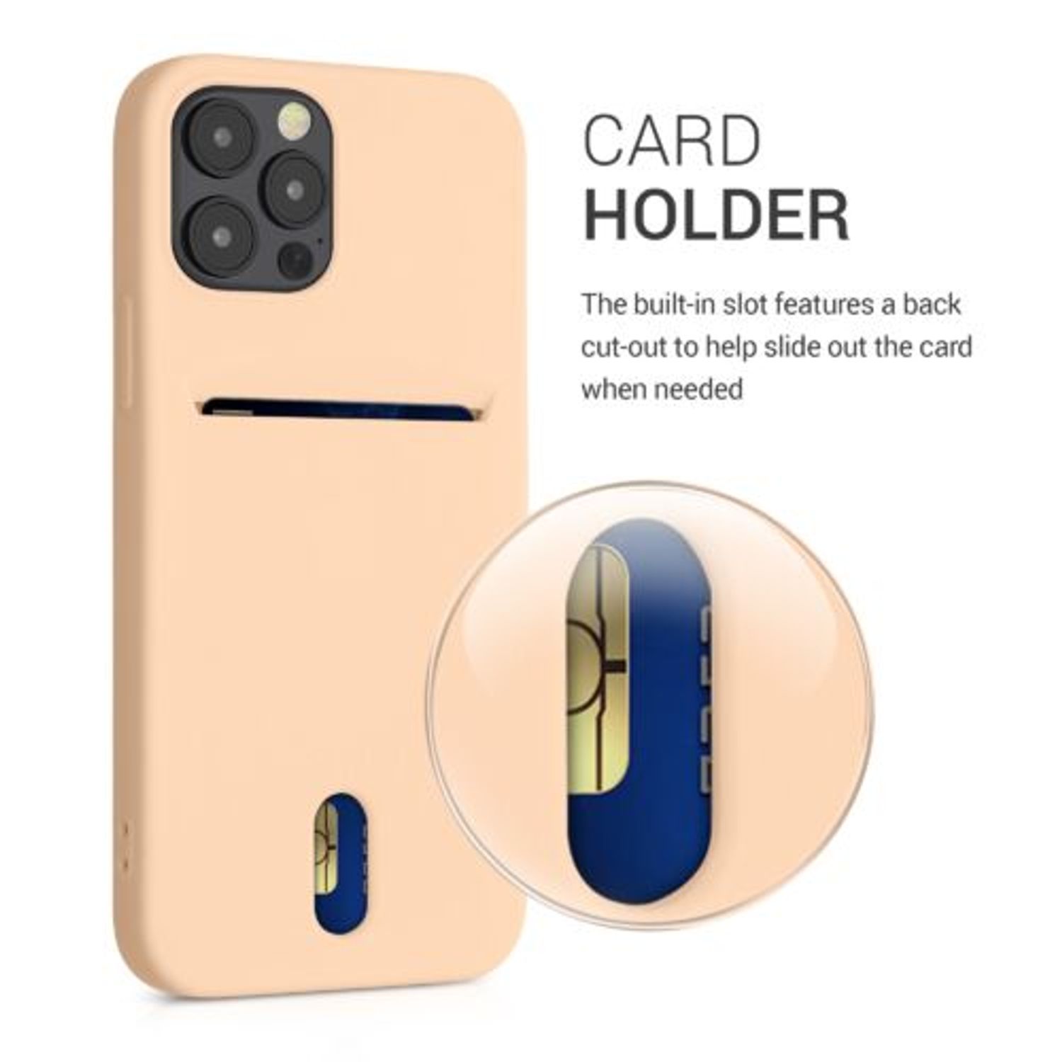 Husa pentru iPhone 12/iPhone 12 Pro, Silicon, Crem, 54513.154 fotografia produsului View 4 L