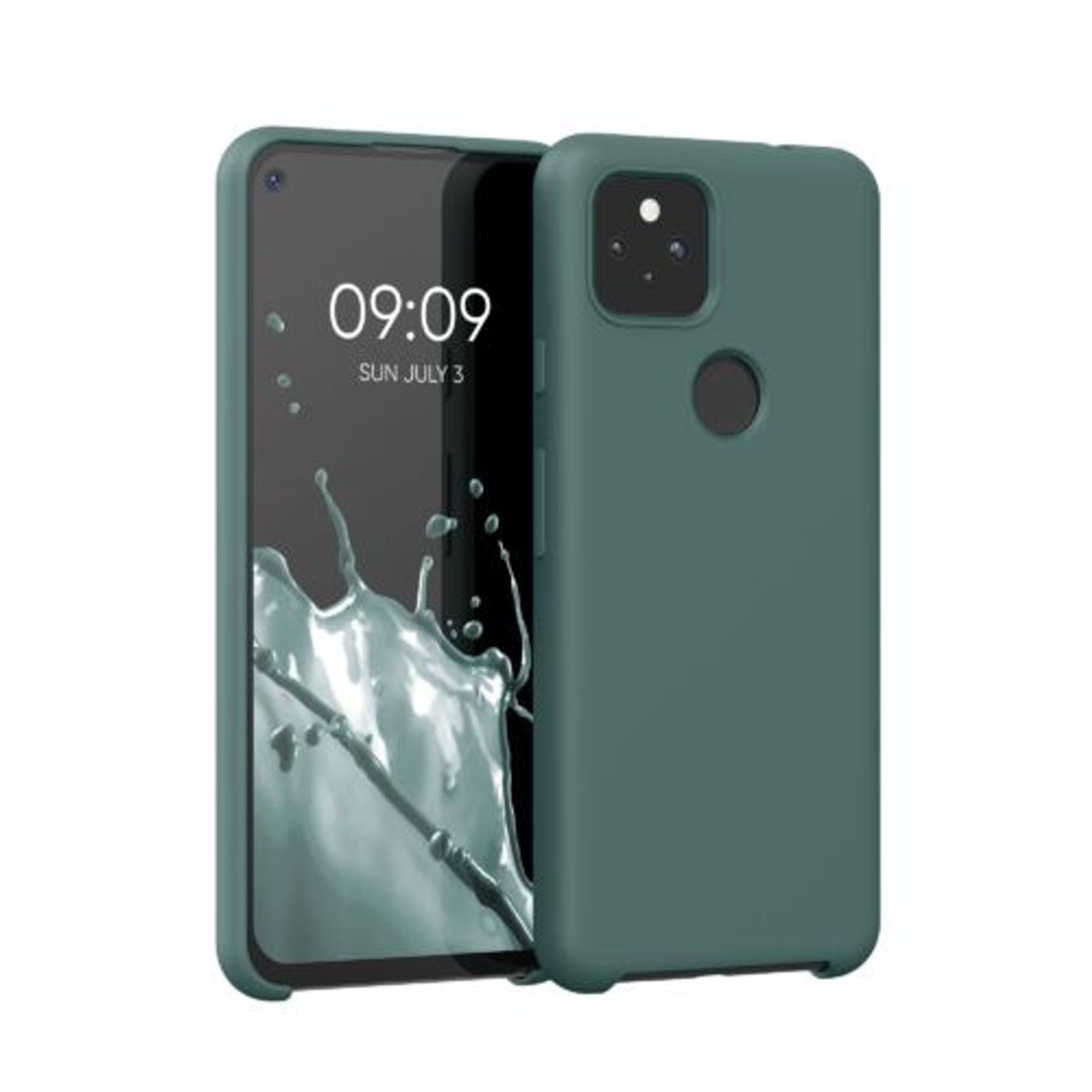 Husa pentru Google Pixel 5a, Silicon, Verde, 55207.171, Kwmobile fotografia produsului