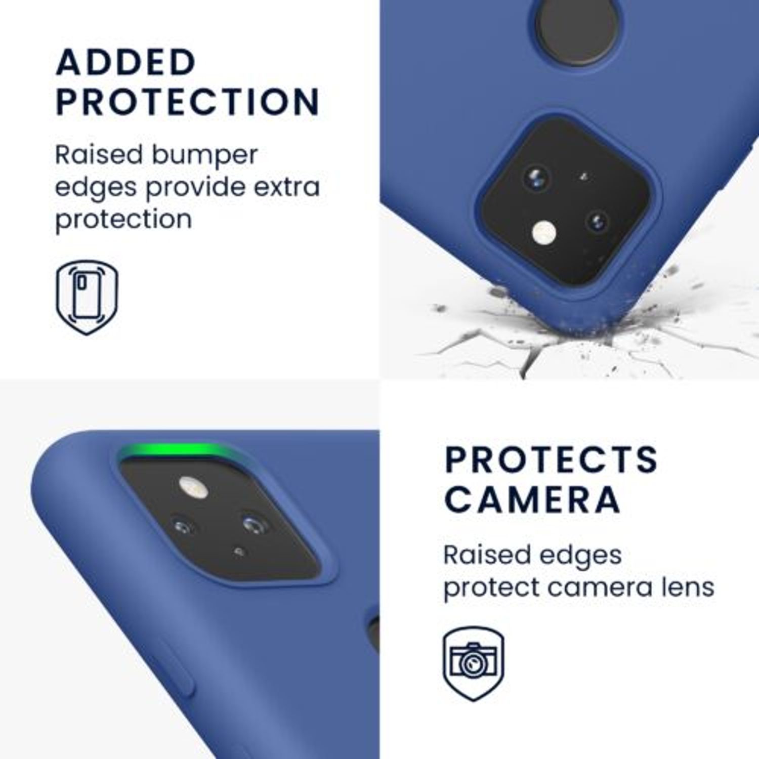 Husa pentru Google Pixel 5a, Silicon, Albastru, 55207.145, Kwmobile fotografia produsului View 4 L