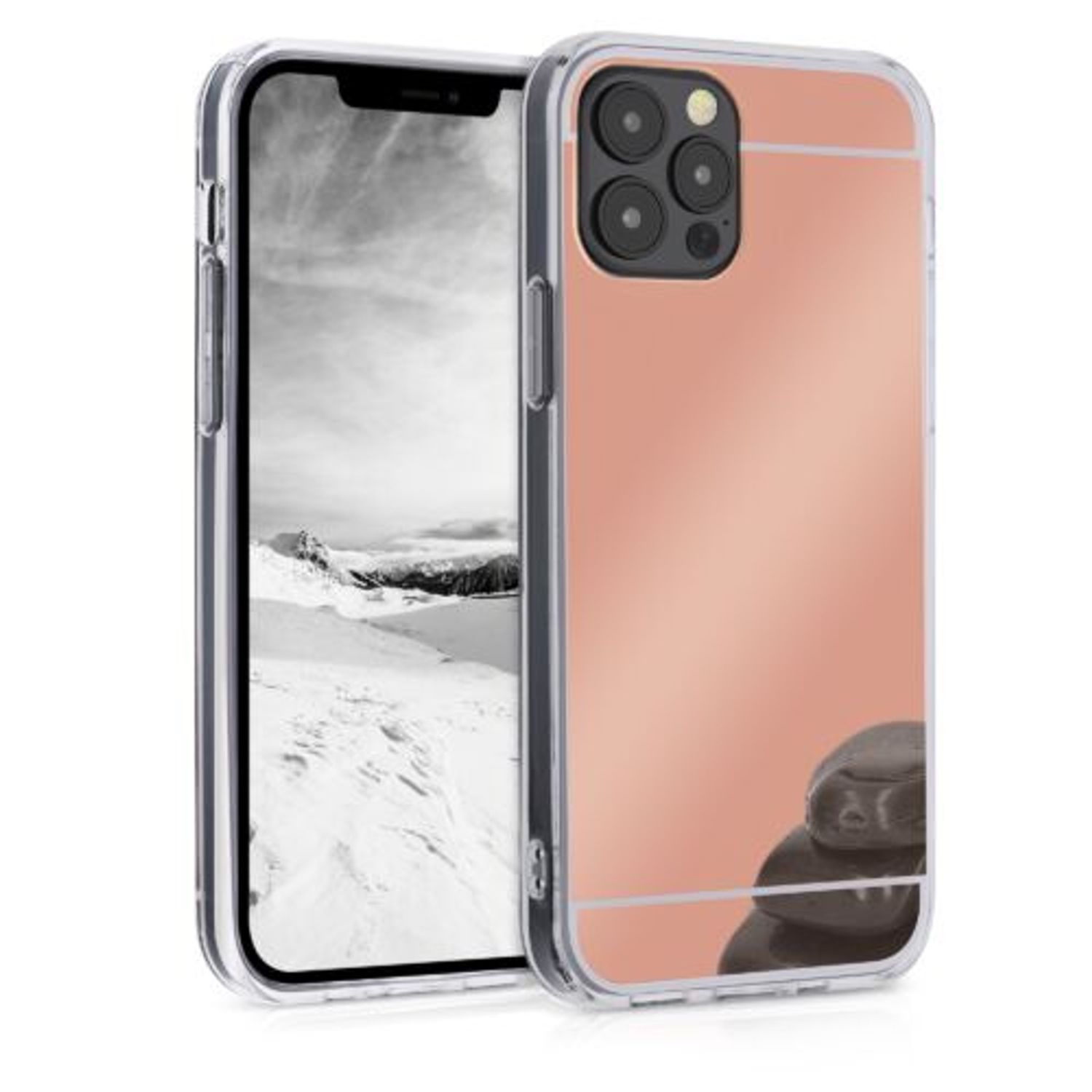 Husa pentru iPhone 12/iPhone 12 Pro, Silicon, Rose Gold, 55688.41 fotografia produsului View 16 L