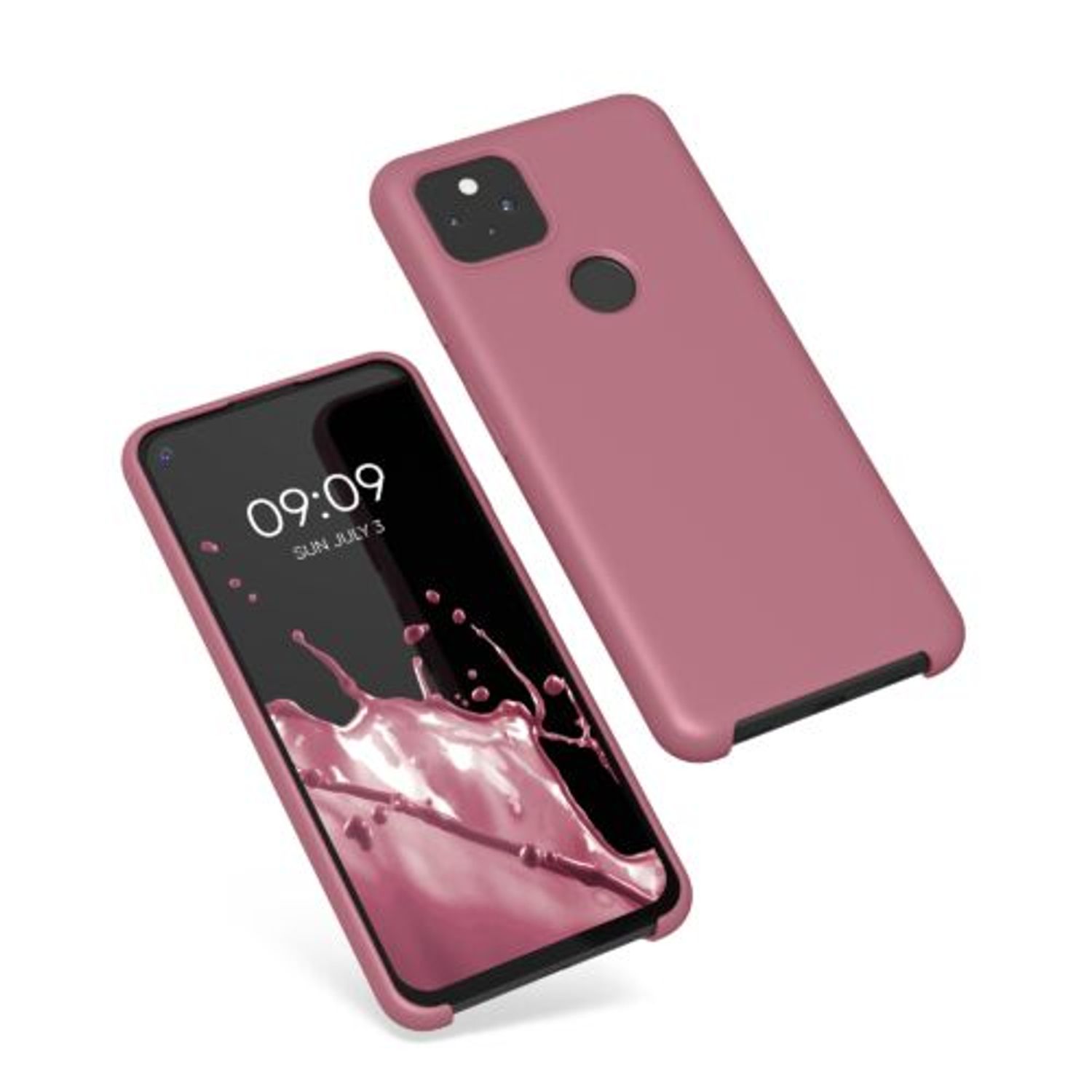 Husa pentru Google Pixel 5a, Silicon, Roz, 55207.167, Kwmobile fotografia produsului View 4 L