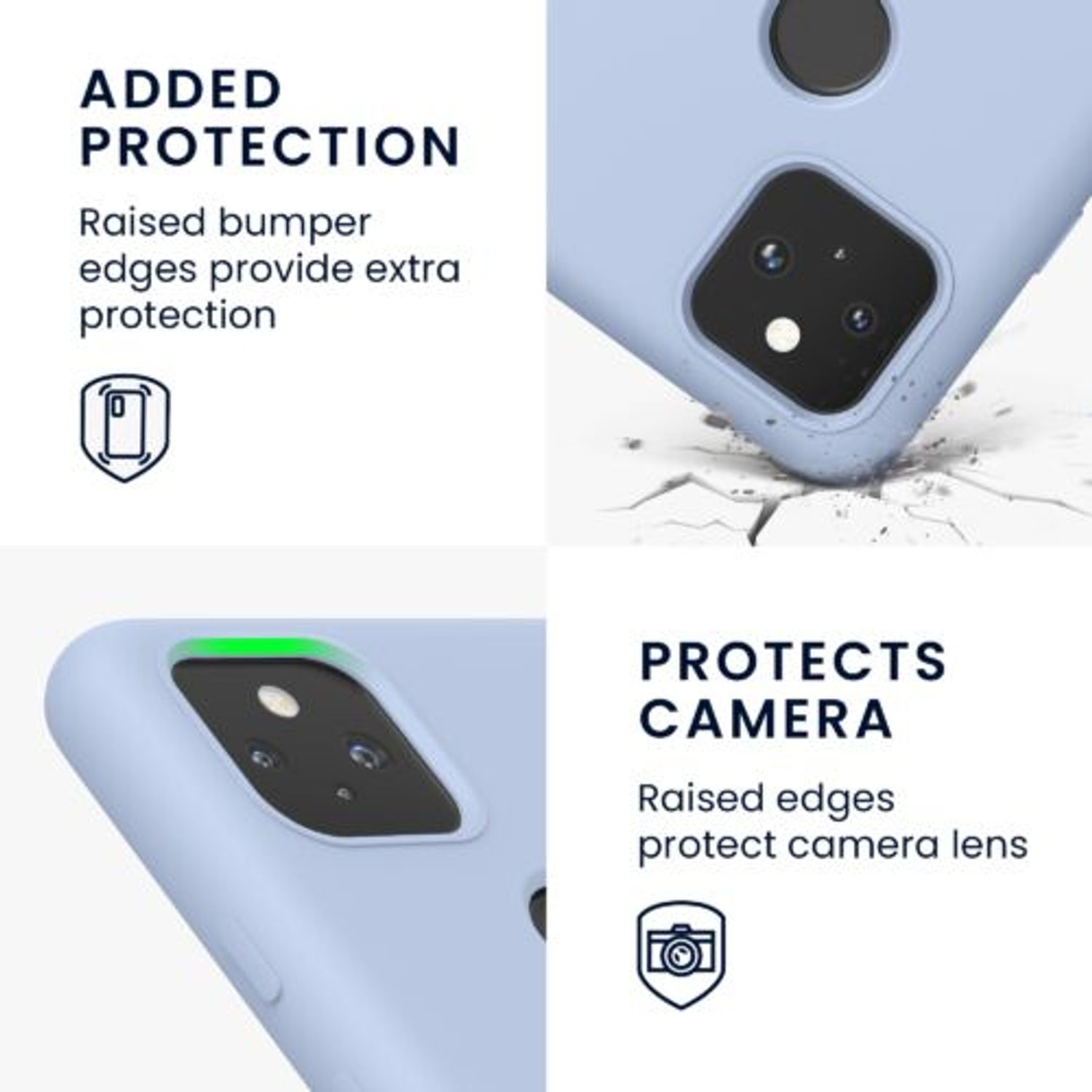 Husa pentru Google Pixel 5a, Silicon, Albastru, 55207.58, Kwmobile fotografia produsului View 4 L