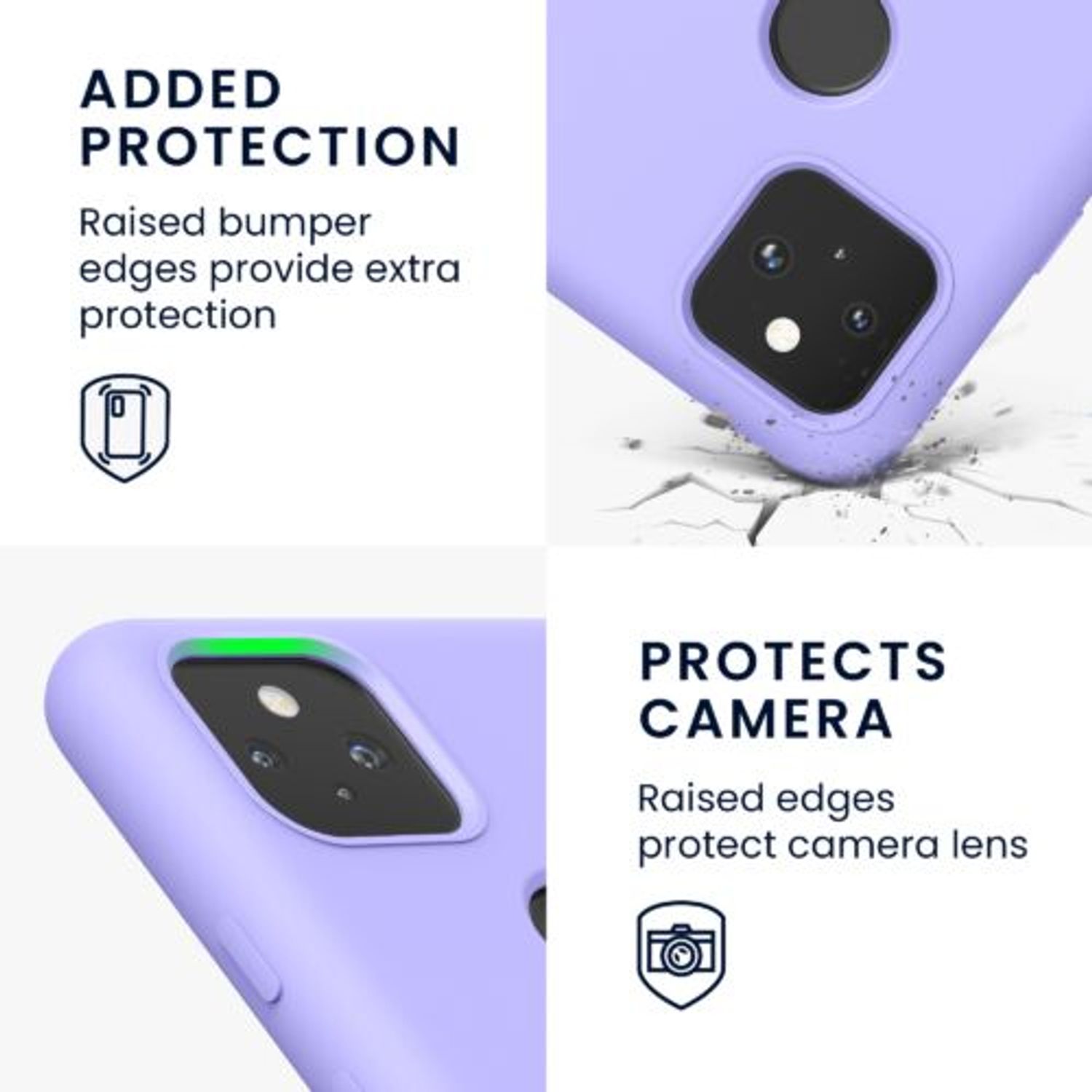 Husa pentru Google Pixel 5a, Silicon, Mov, 55207.108, Kwmobile fotografia produsului View 4 L