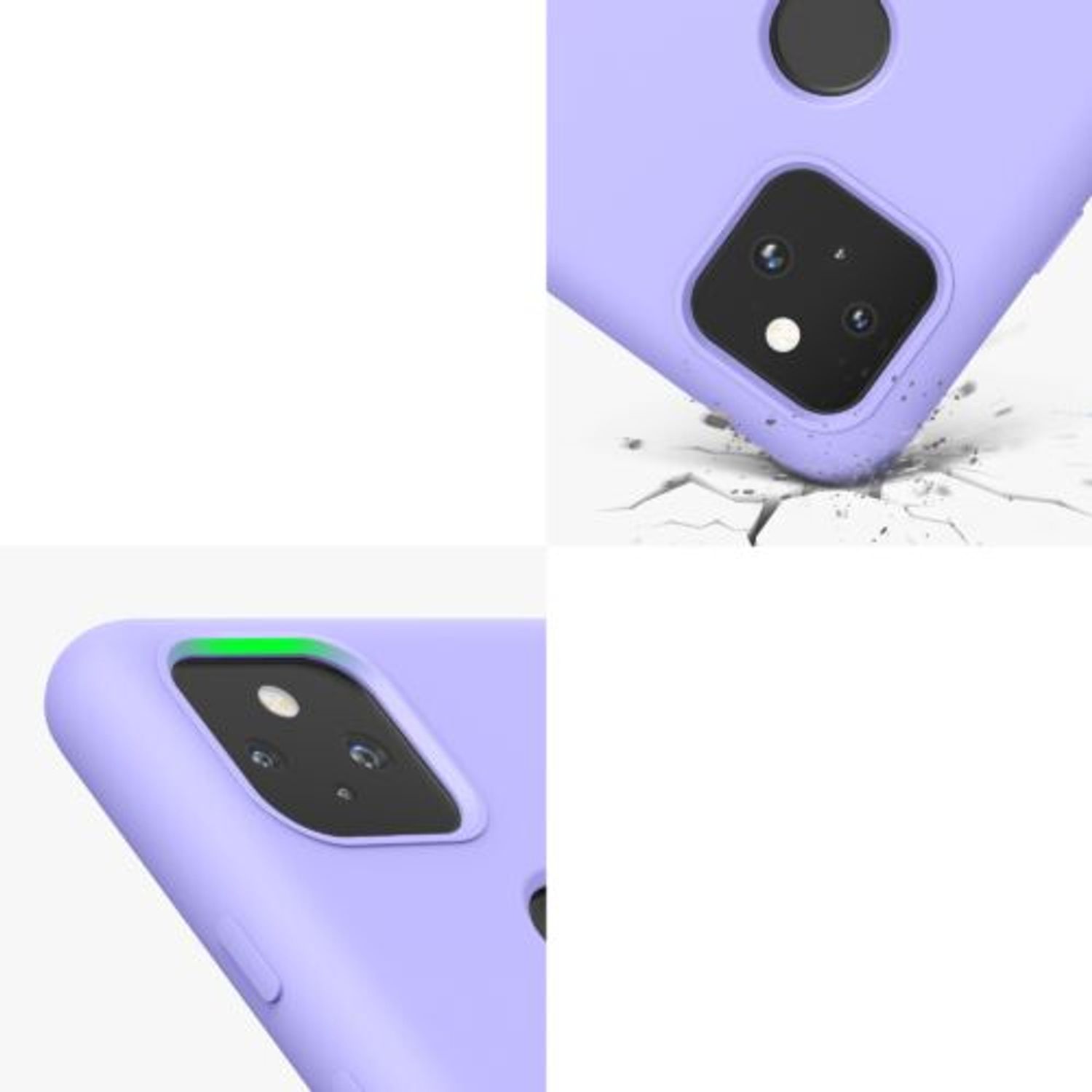 Husa pentru Google Pixel 5a, Silicon, Mov, 55207.108, Kwmobile fotografia produsului View 8 L