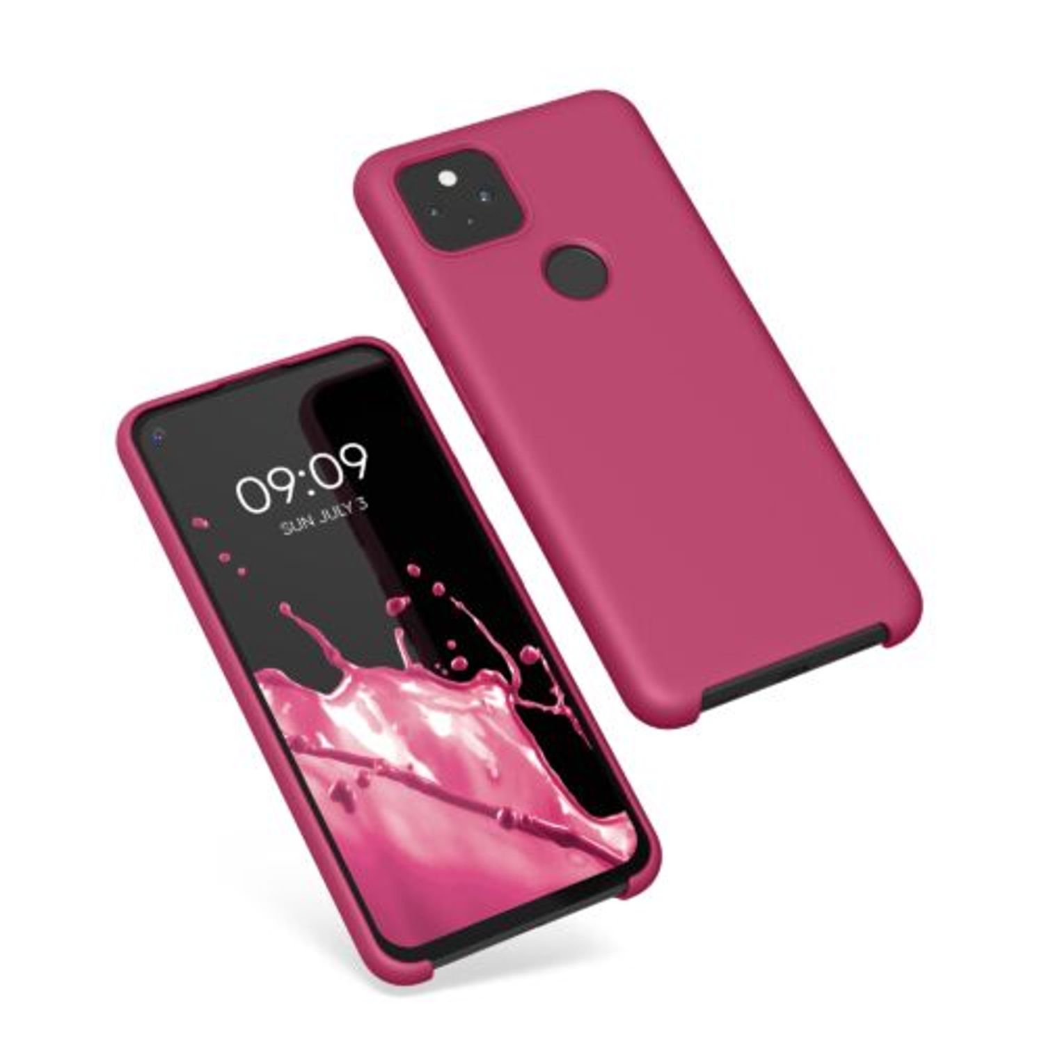 Husa pentru Google Pixel 5a, Silicon, Roz, 55207.213, Kwmobile fotografia produsului View 2 L