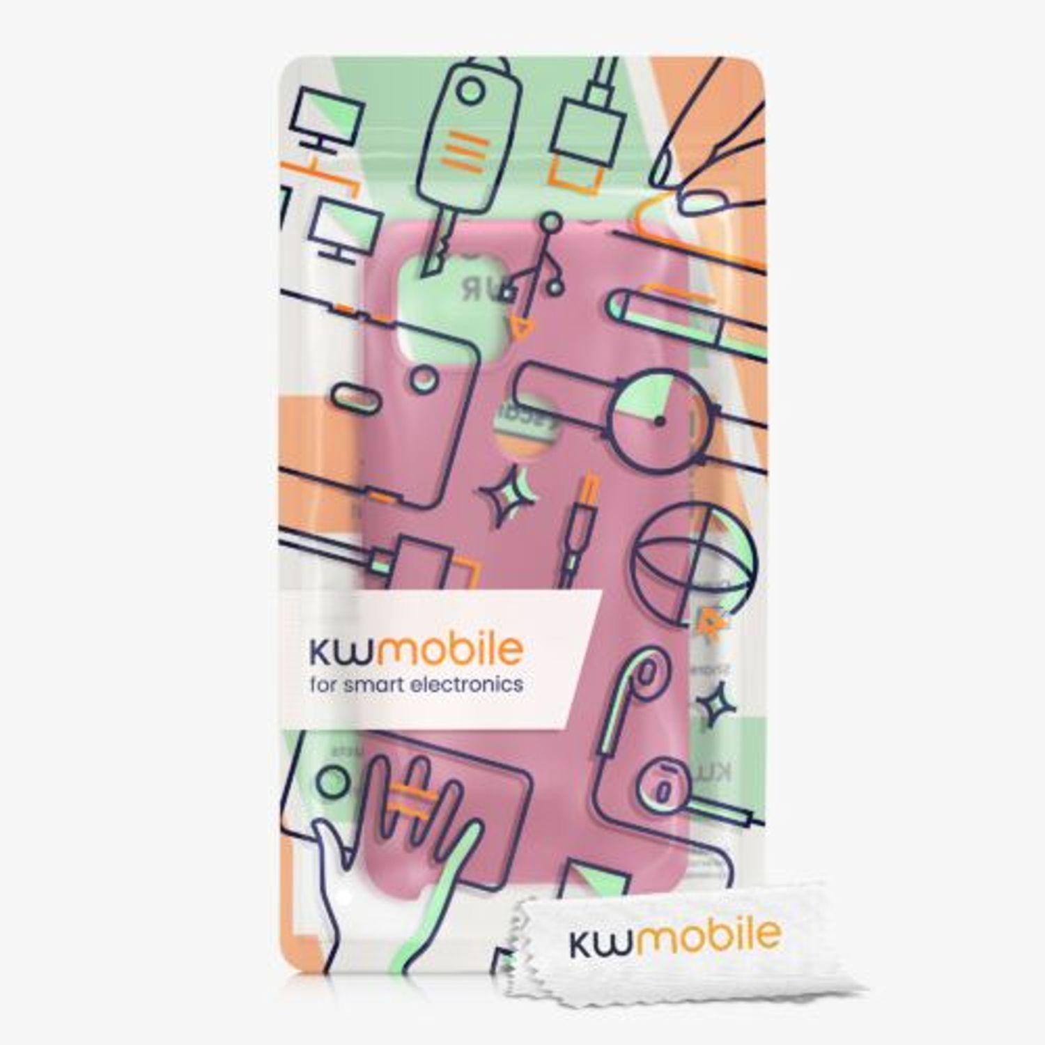 Husa pentru Google Pixel 5a, Silicon, Roz, 55207.213, Kwmobile fotografia produsului View 9 L