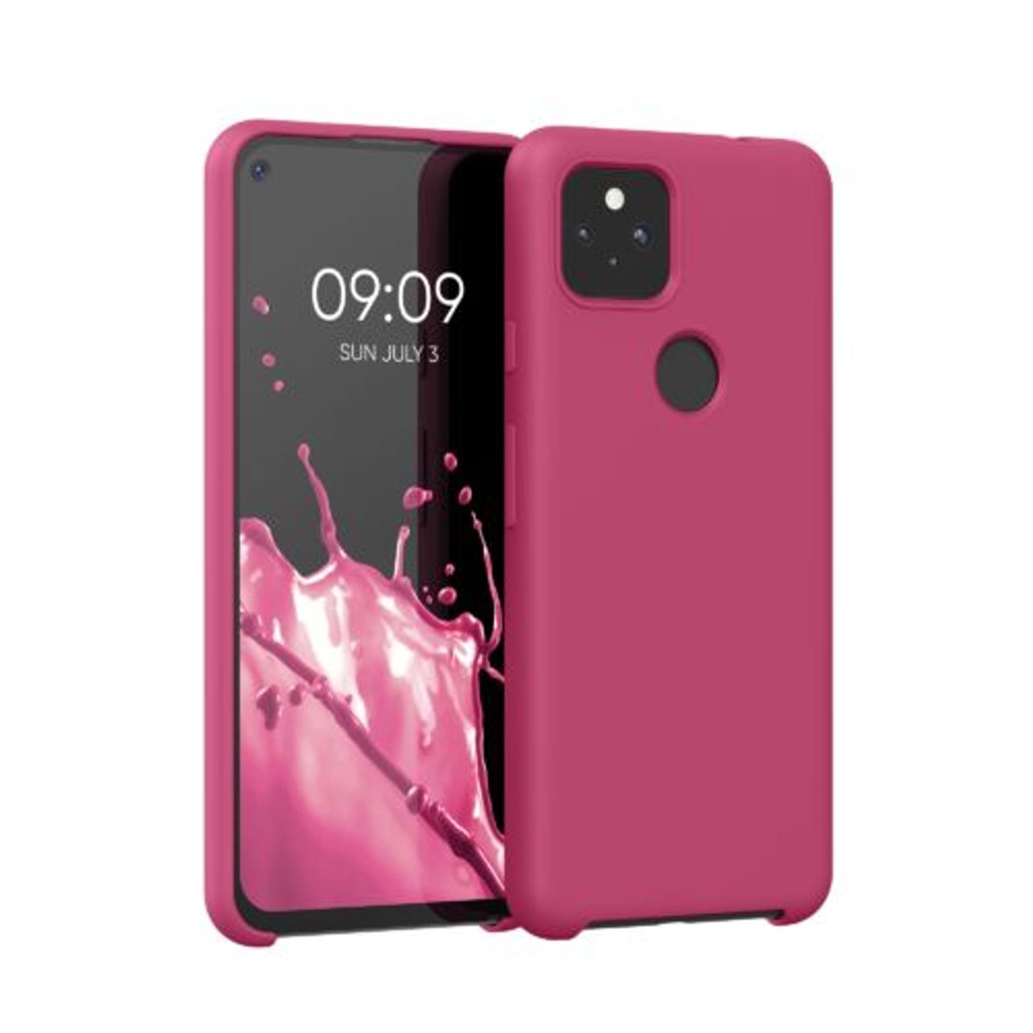 Husa pentru Google Pixel 5a, Silicon, Roz, 55207.213, Kwmobile fotografia produsului