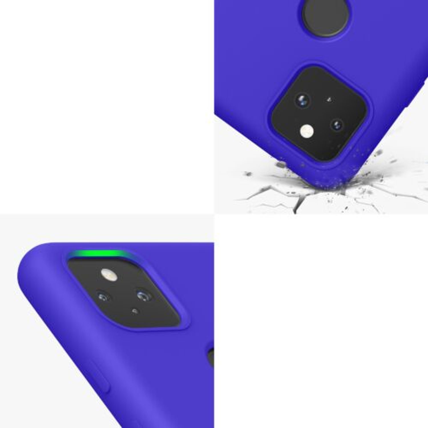 Husa pentru Google Pixel 5a, Silicon, Albastru, 55207.134, Kwmobile fotografia produsului View 7 L