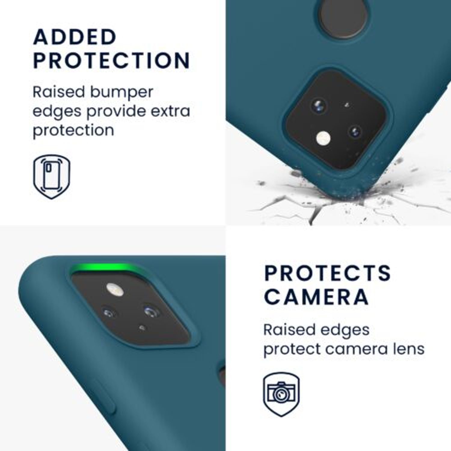 Husa pentru Google Pixel 5a, Silicon, Verde, 55207.57, Kwmobile fotografia produsului View 4 L