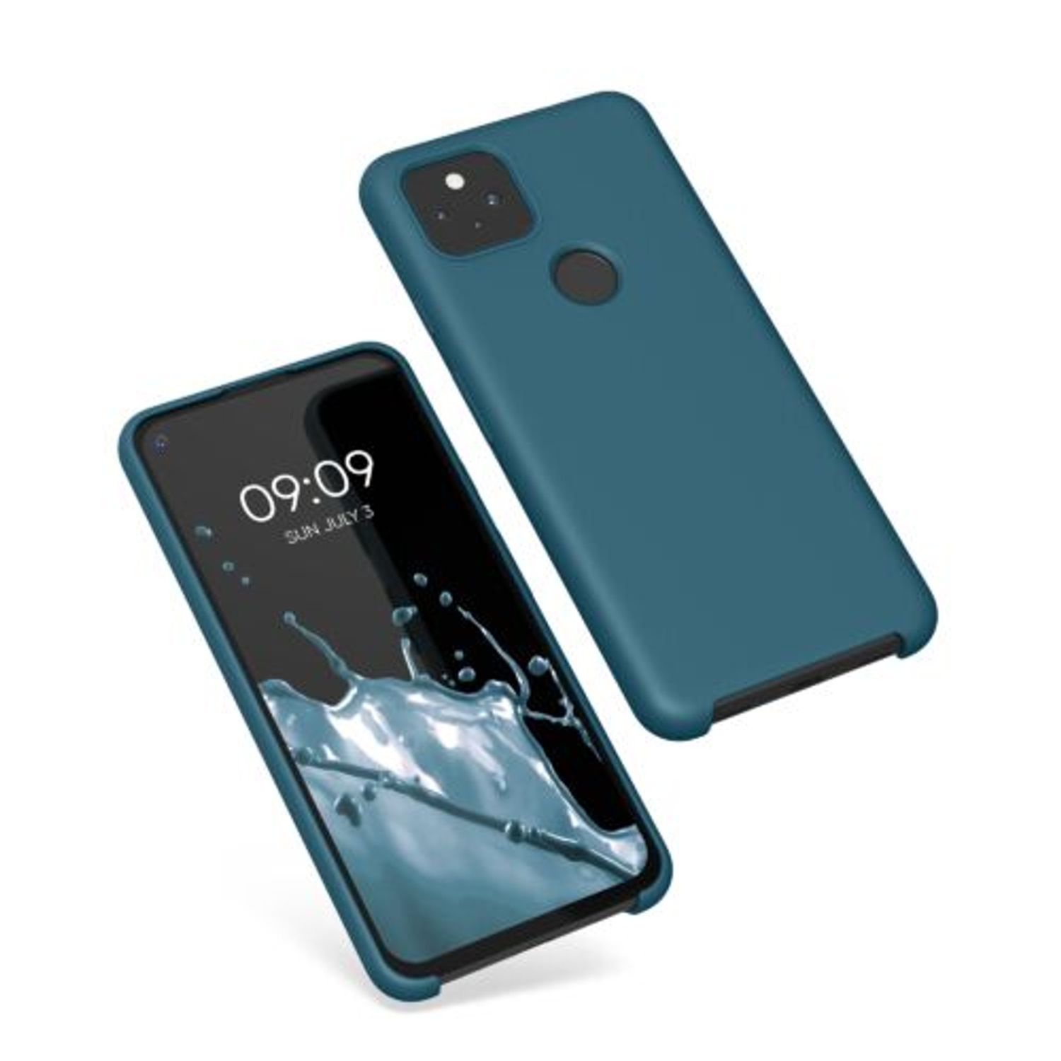Husa pentru Google Pixel 5a, Silicon, Verde, 55207.57, Kwmobile fotografia produsului View 2 L