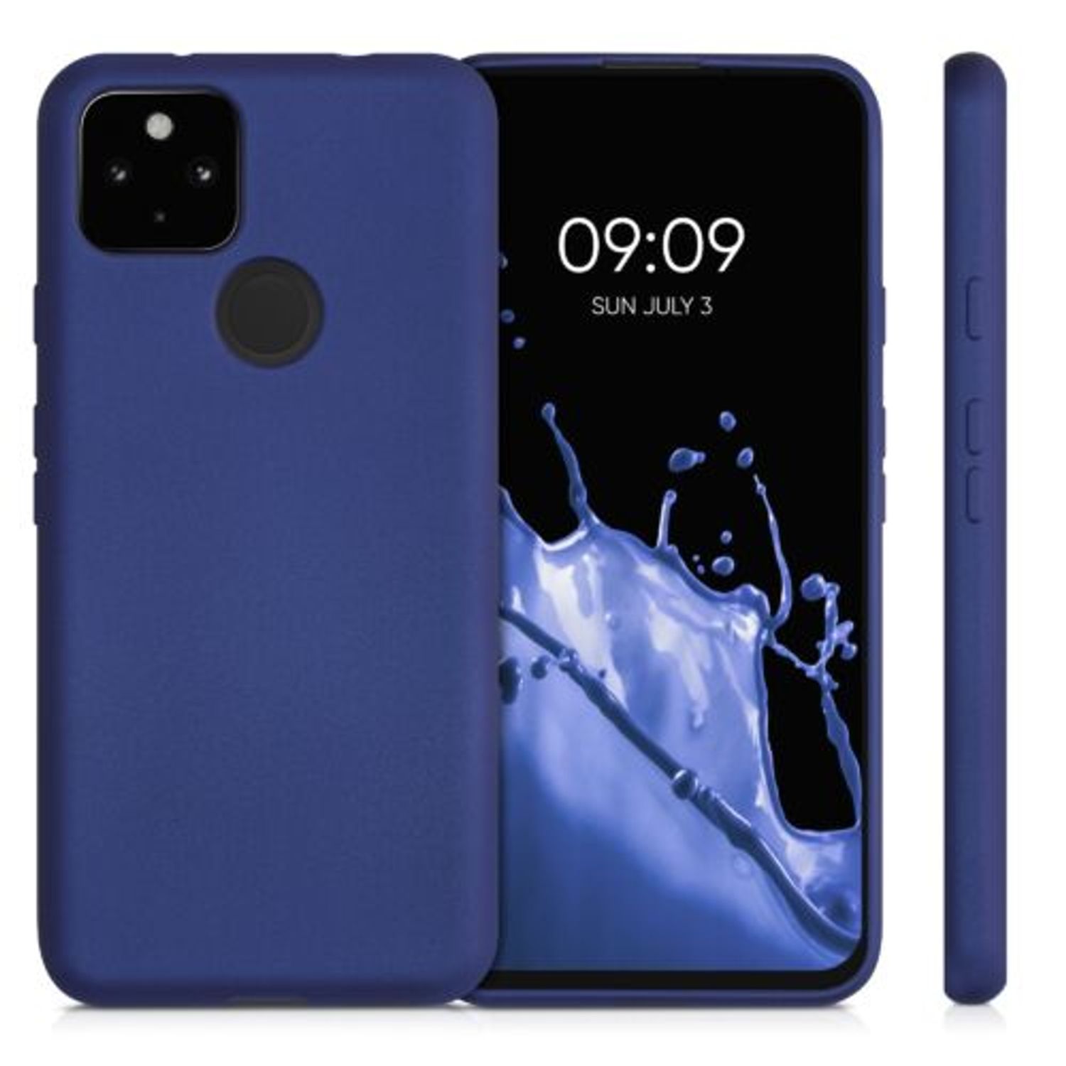 Husa pentru Google Pixel 5a, Silicon, Albastru, 55782.64, Kwmobile fotografia produsului View 2 L