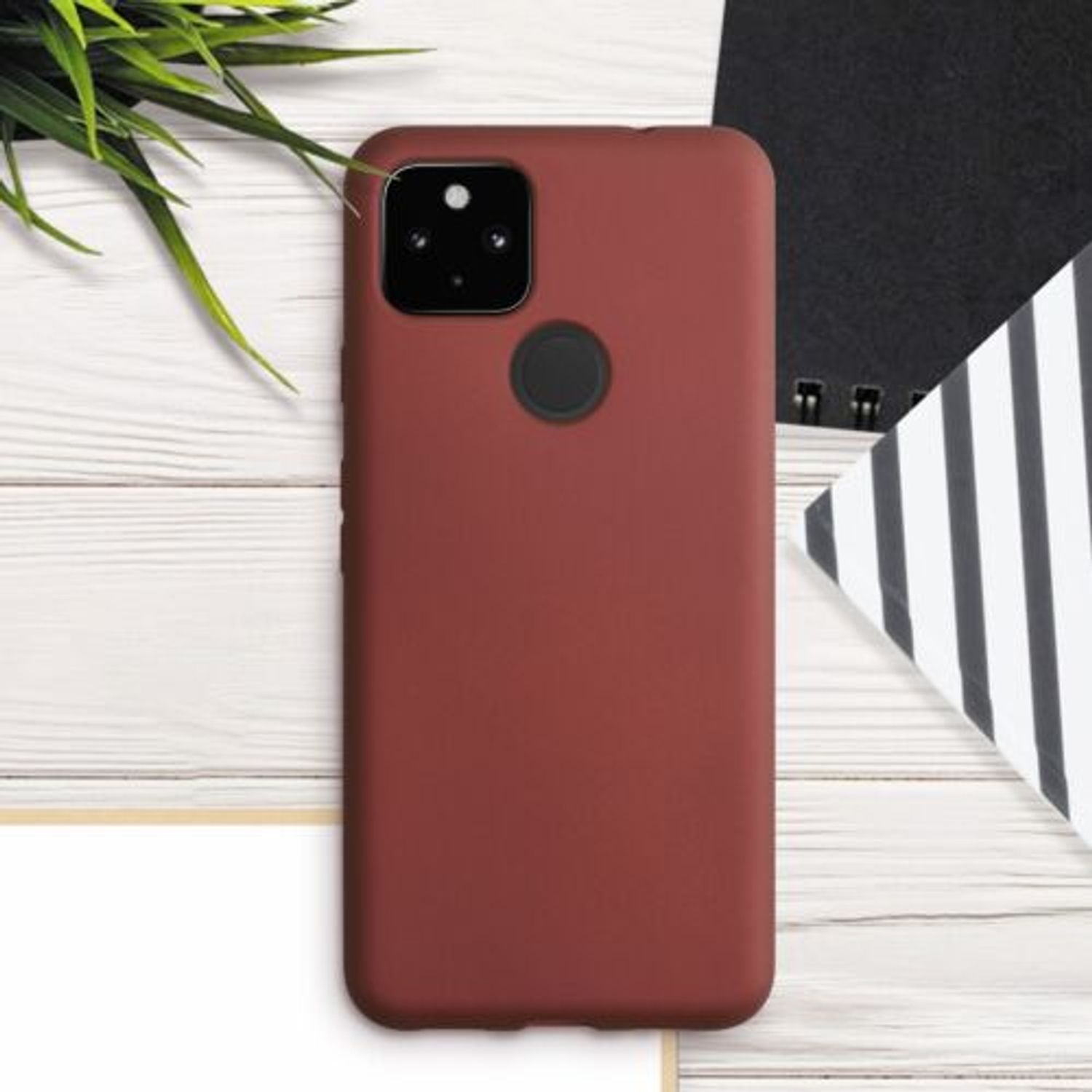 Husa pentru Google Pixel 5a, Silicon, Rosu, 55782.178, Kwmobile fotografia produsului View 3 L