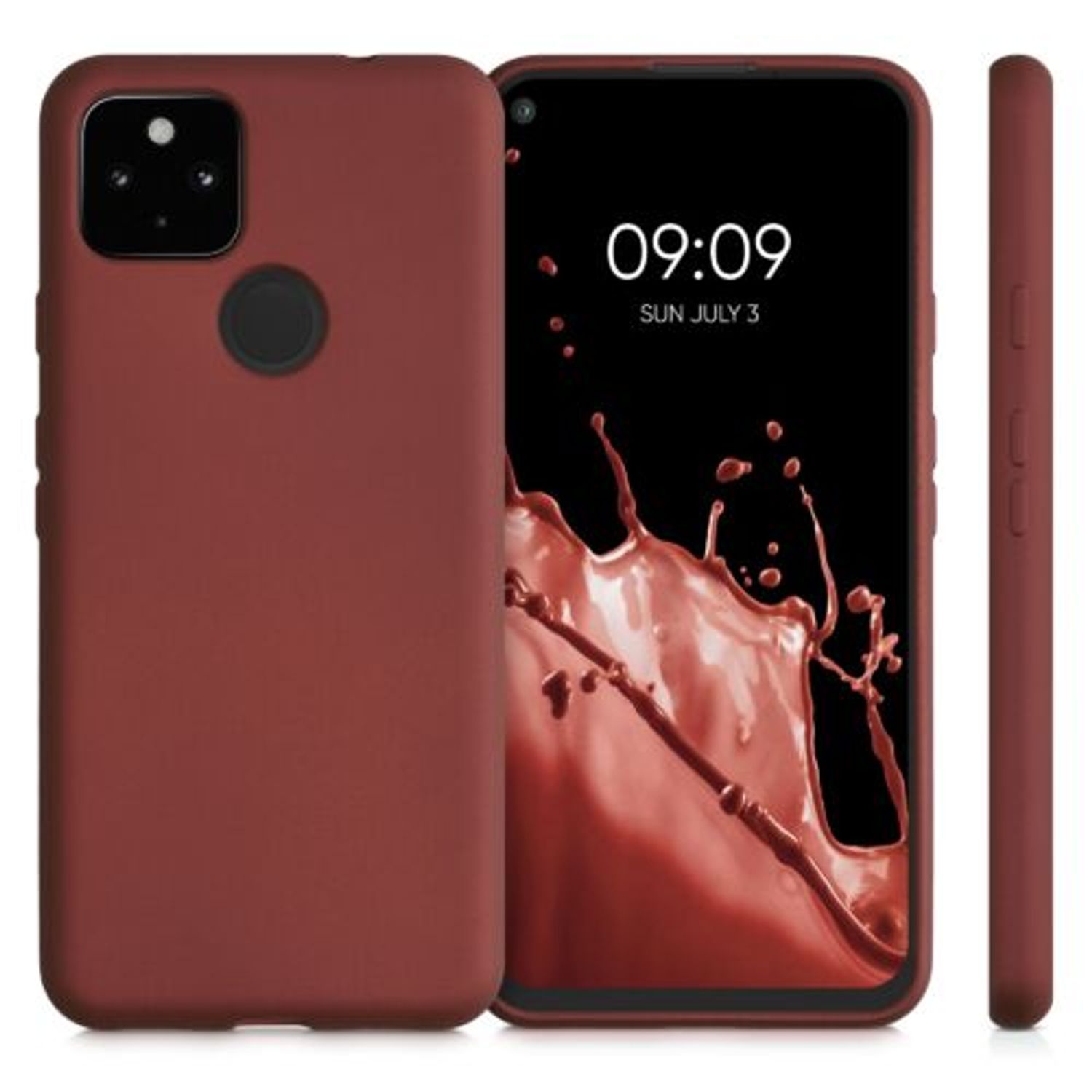 Husa pentru Google Pixel 5a, Silicon, Rosu, 55782.178, Kwmobile fotografia produsului View 2 L